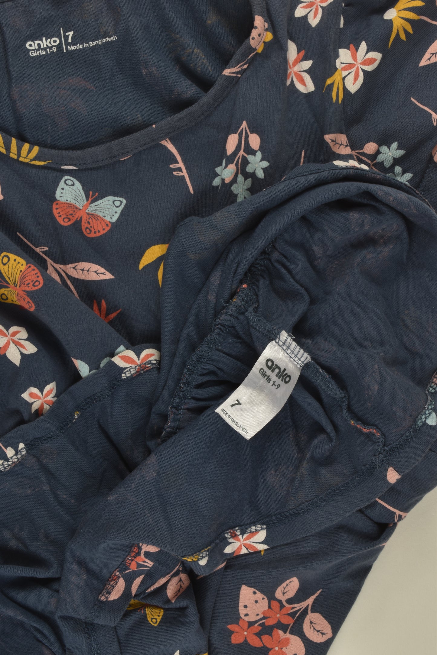 Anko Size 7 Flowers and Butterflies Dress