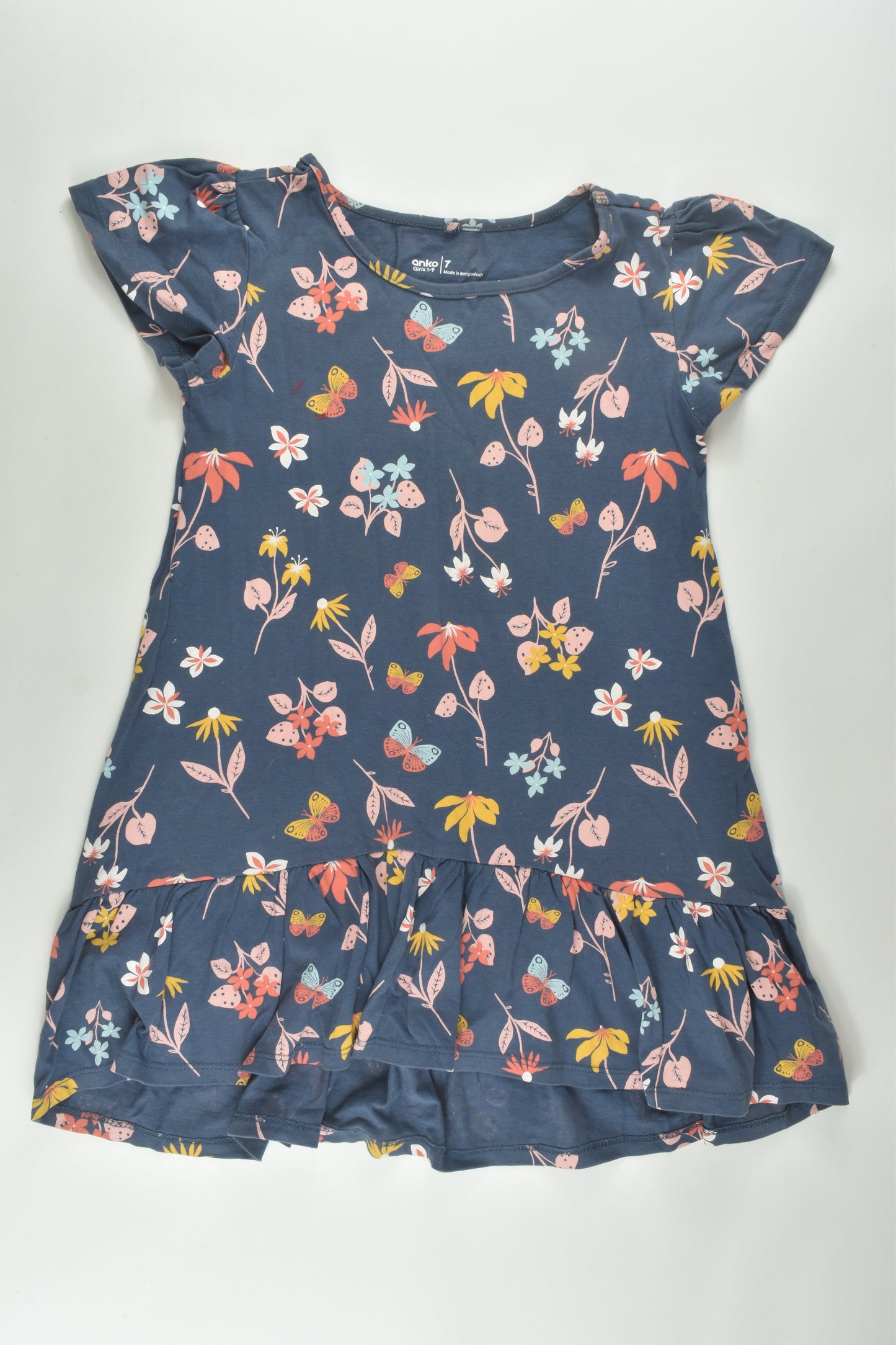 Anko Size 7 Flowers and Butterflies Dress