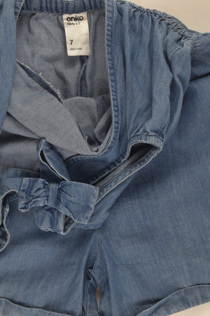 Anko Size 7 Lightweight Short Denim Jumpsuit