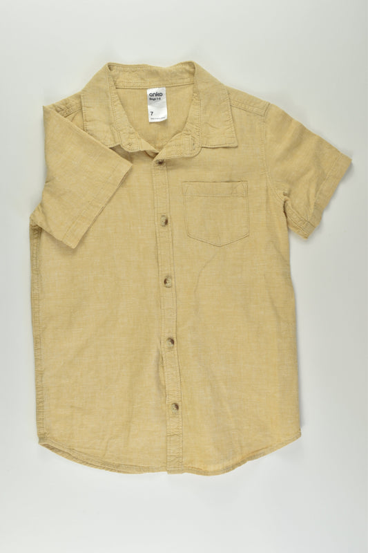 Anko Size 7 Linen Blend Shirt