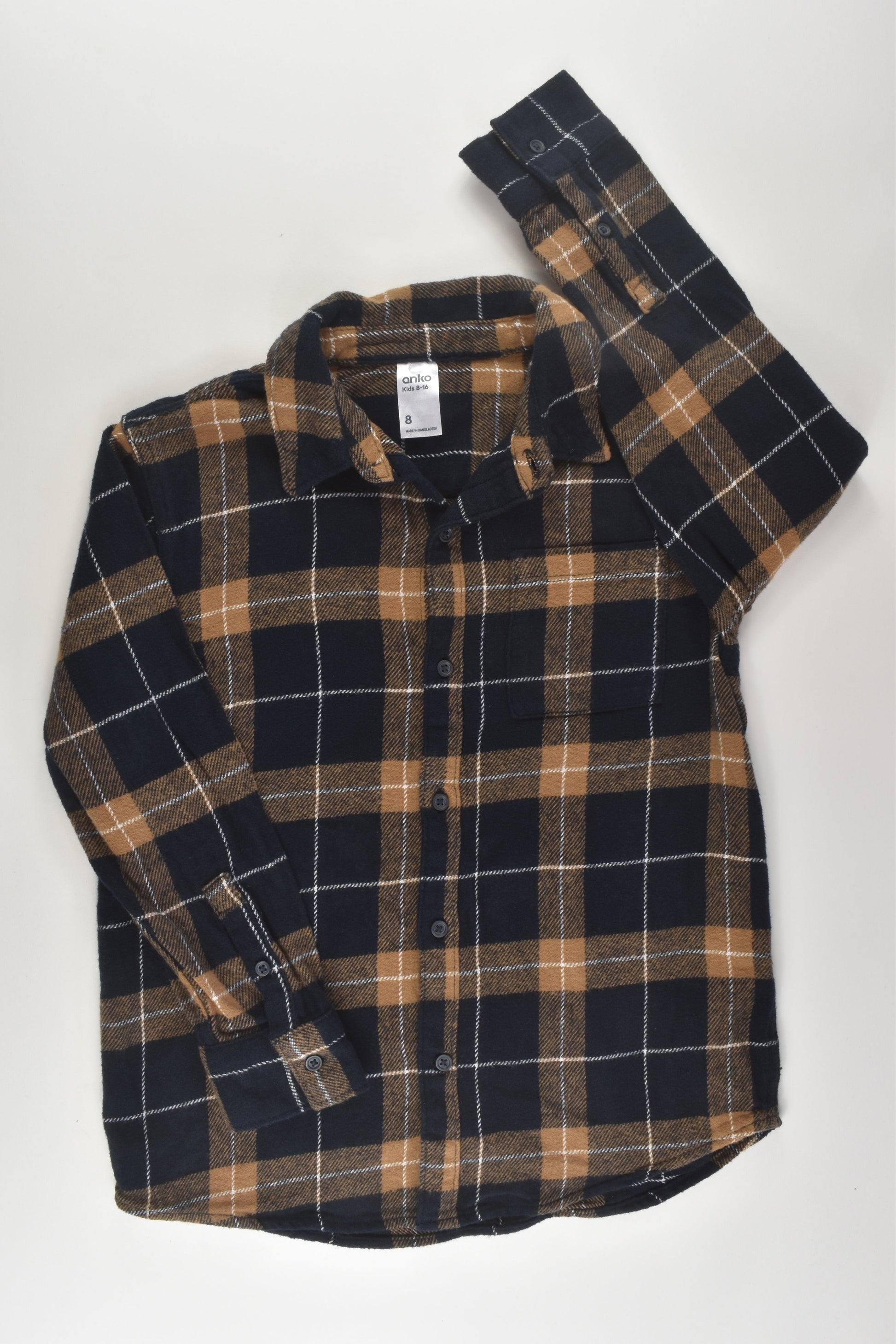 Anko Size 8 Checked Flannel Shirt