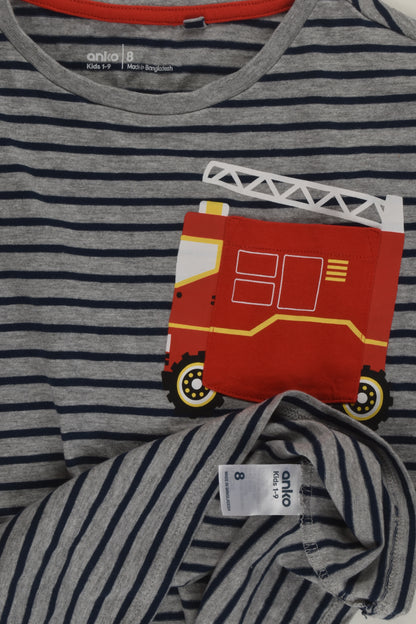Anko Size 8 Fire Engine Pocket T-shirt