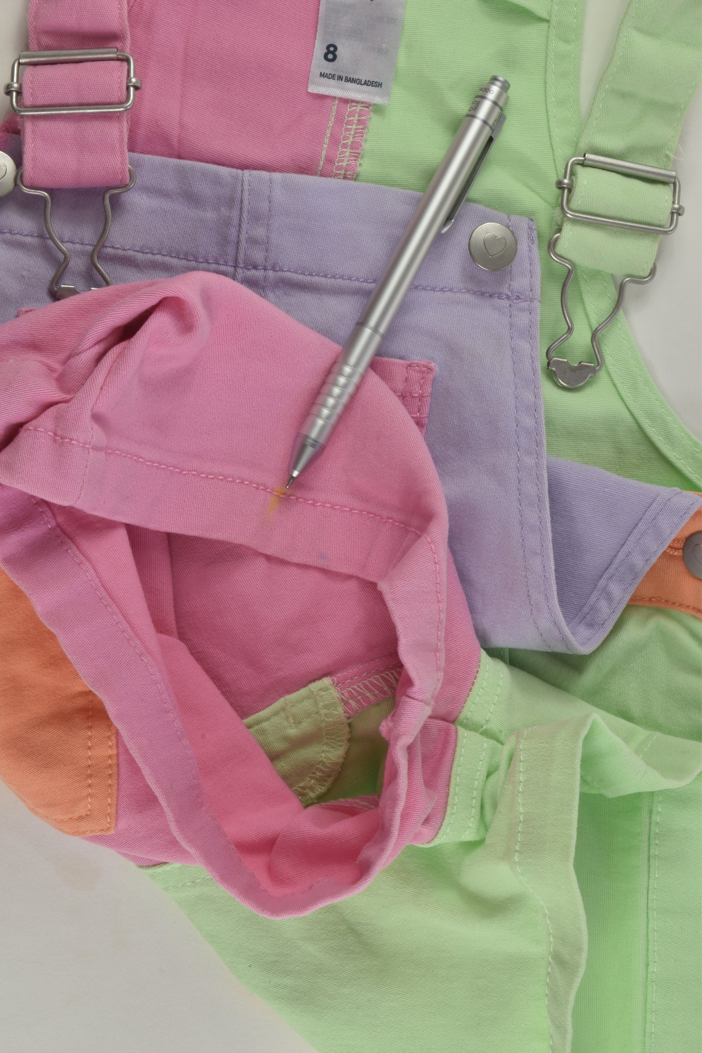 Anko Size 8 Short Colour Block Overalls