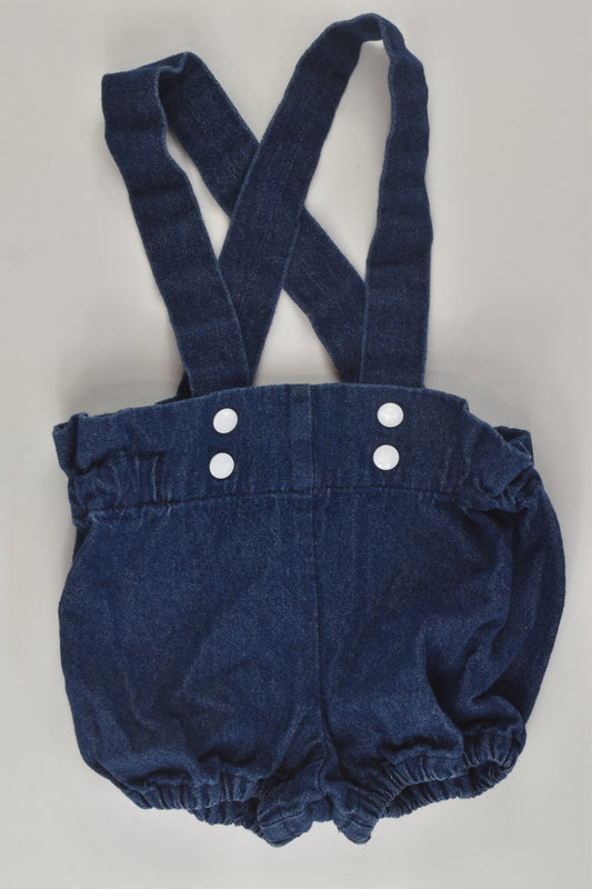 Aubergine & Tutu Size 0 Denim Short Overalls