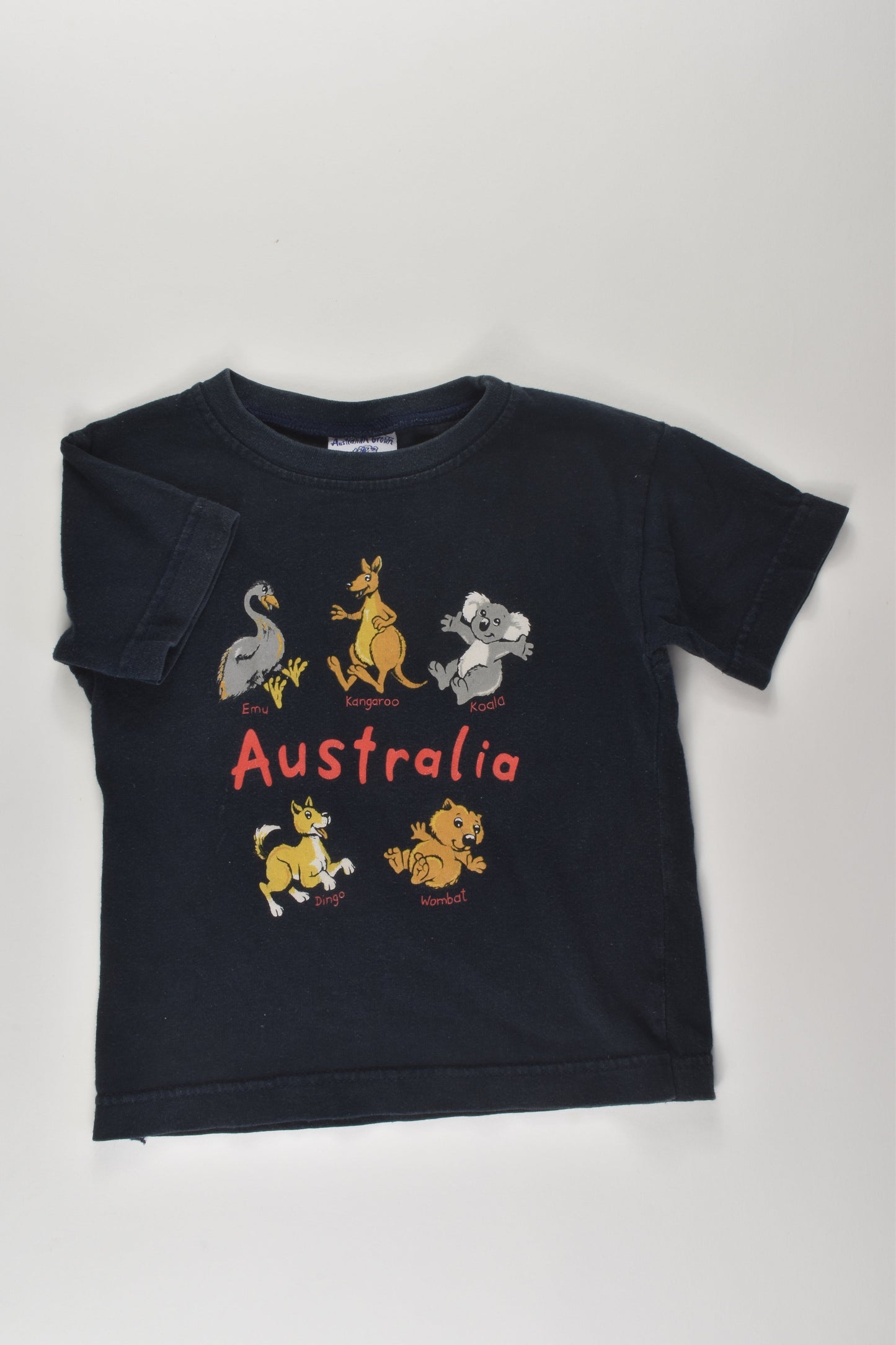 Australian Grown Size 2 Vintage Native Animals T-shirt