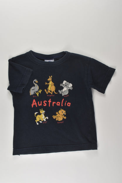 Australian Grown Size 2 Vintage Native Animals T-shirt