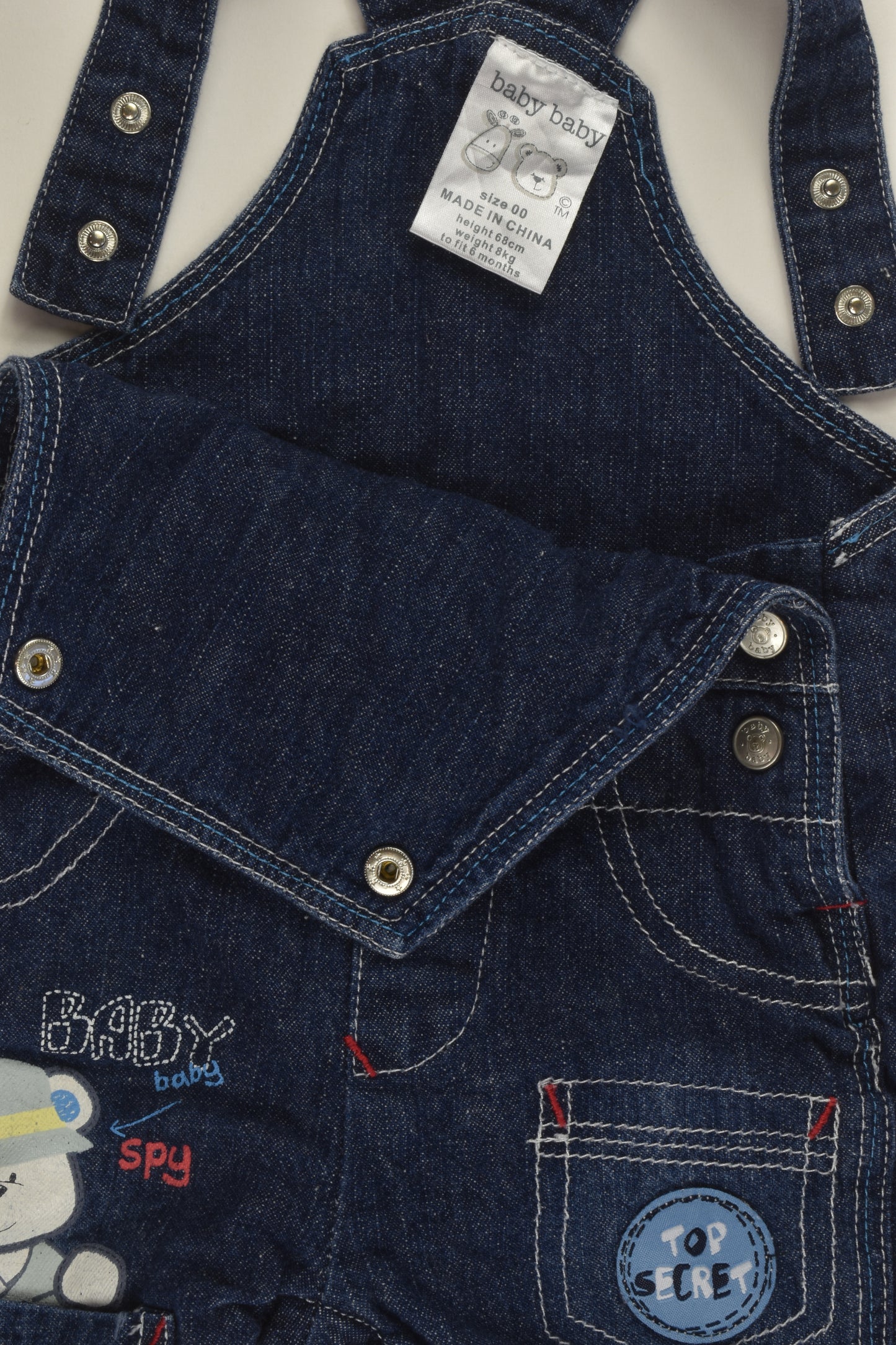 Baby Baby Size 00 'Baby Spy' Denim Overalla