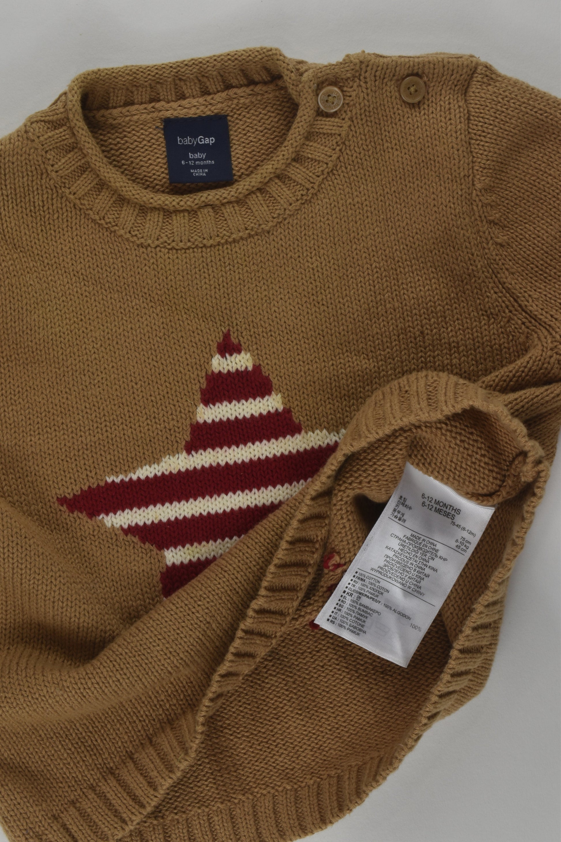 Baby Gap Size 0 Star Knit Jumper