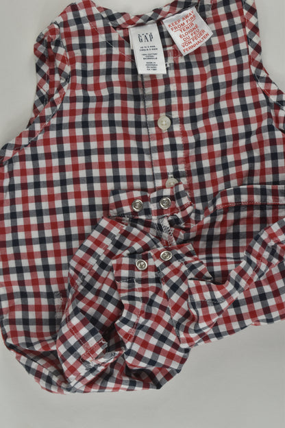 Baby Gap Size 000 Checked Short Romper
