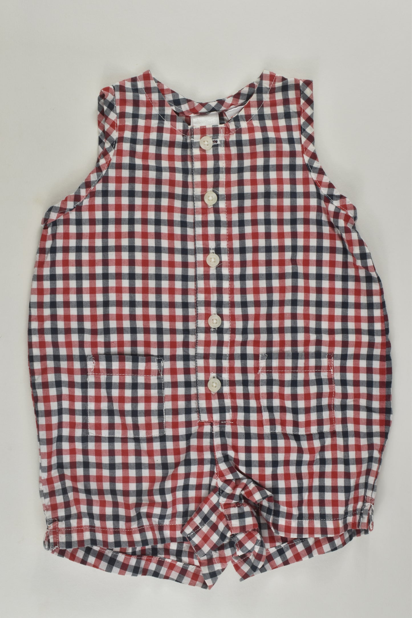 Baby Gap Size 000 Checked Short Romper
