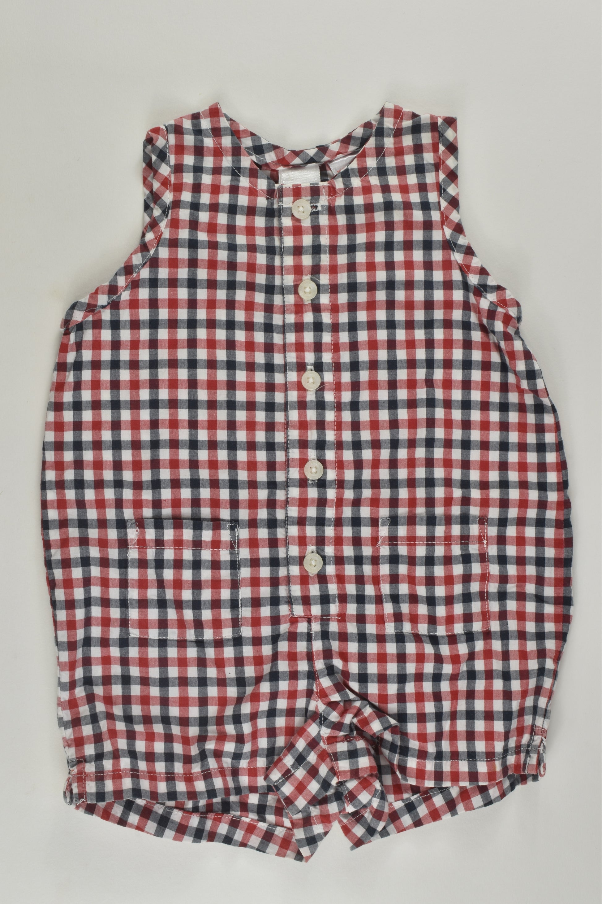Baby Gap Size 000 Checked Short Romper