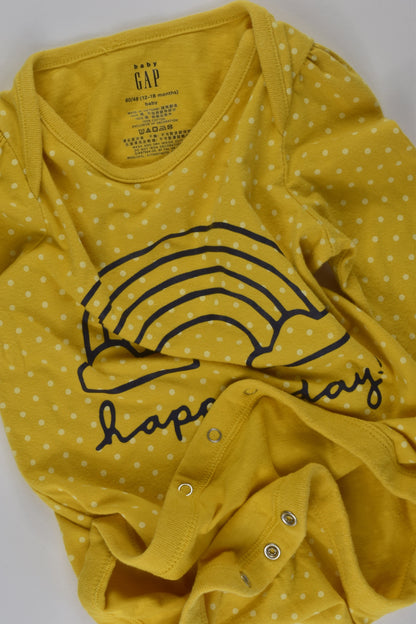 Baby Gap Size 1 'Happy Day!' Bodysuit