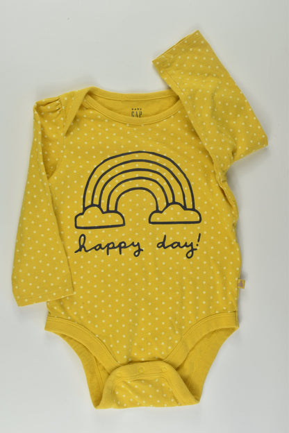 Baby Gap Size 1 'Happy Day!' Bodysuit