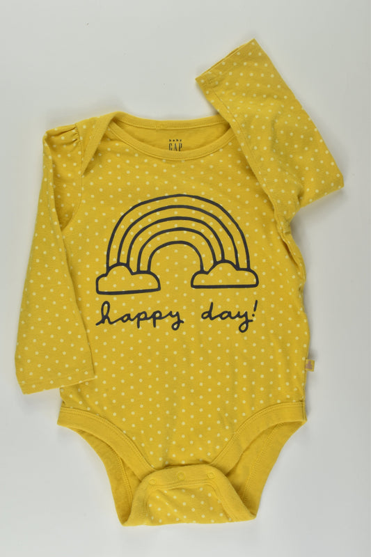 Baby Gap Size 1 'Happy Day!' Bodysuit