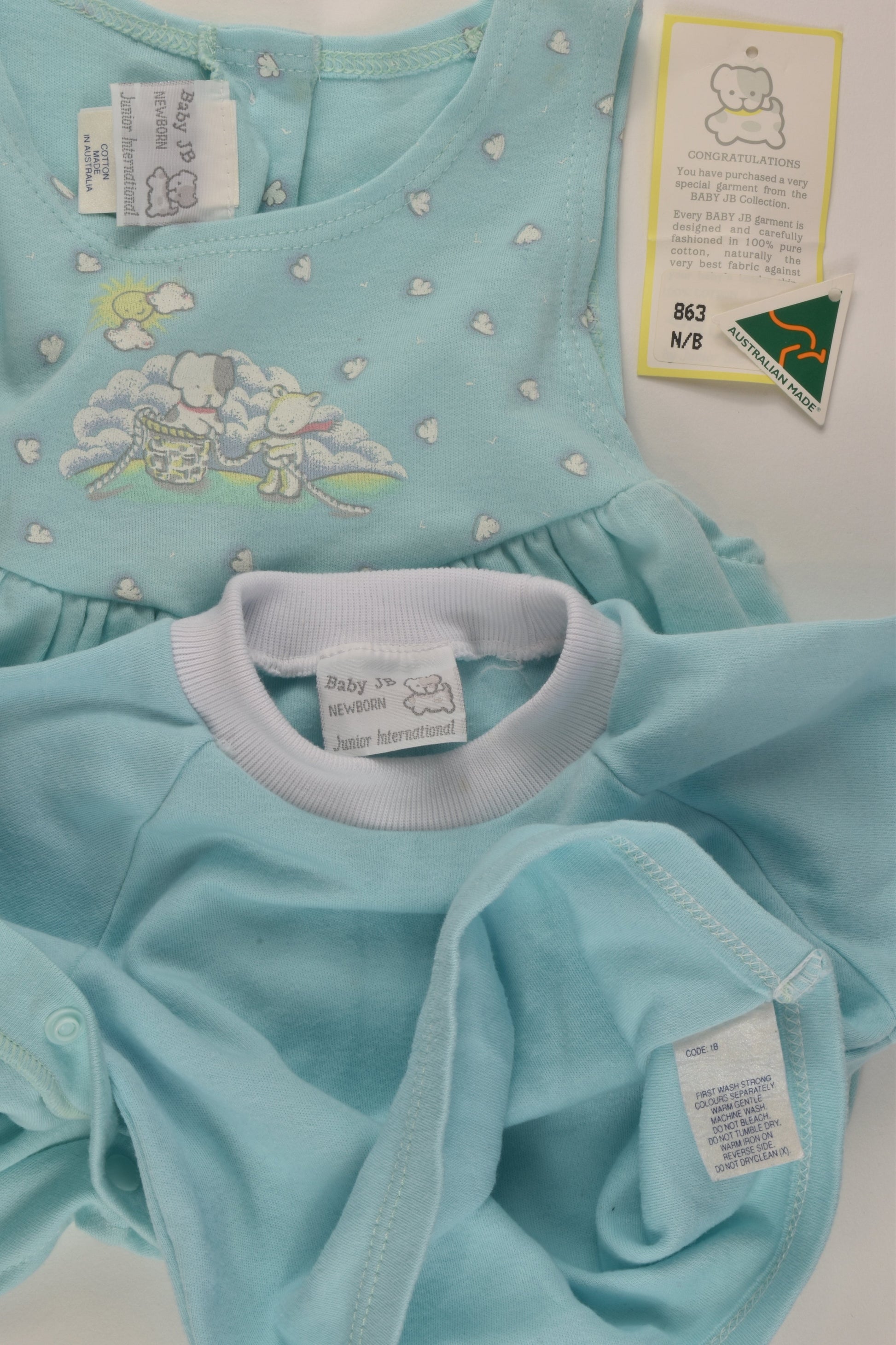 Baby JB Size 0000 Vintage Two Piece Outfit