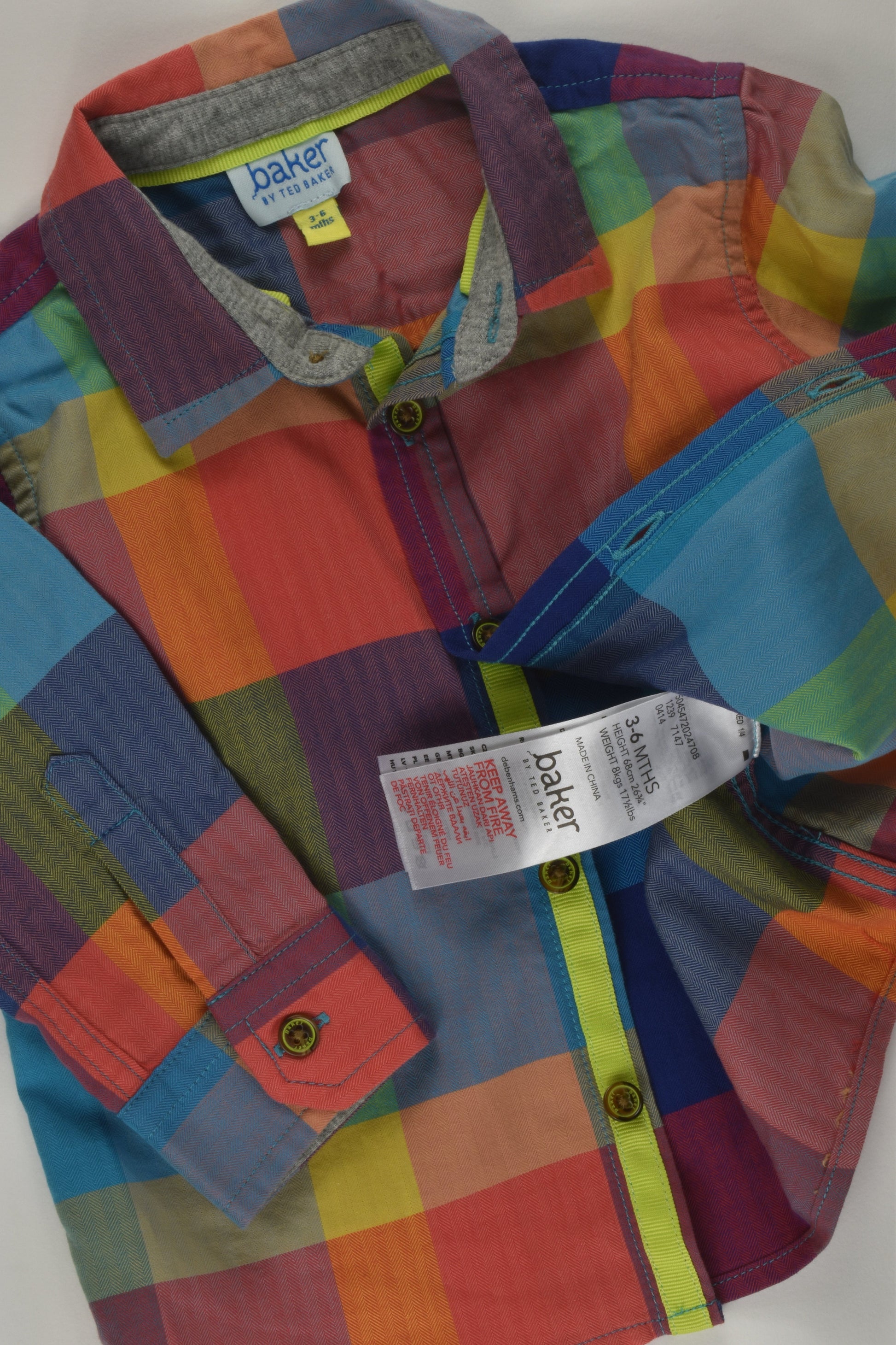 Baker by Ted Baker Size 00 Checked Shirt