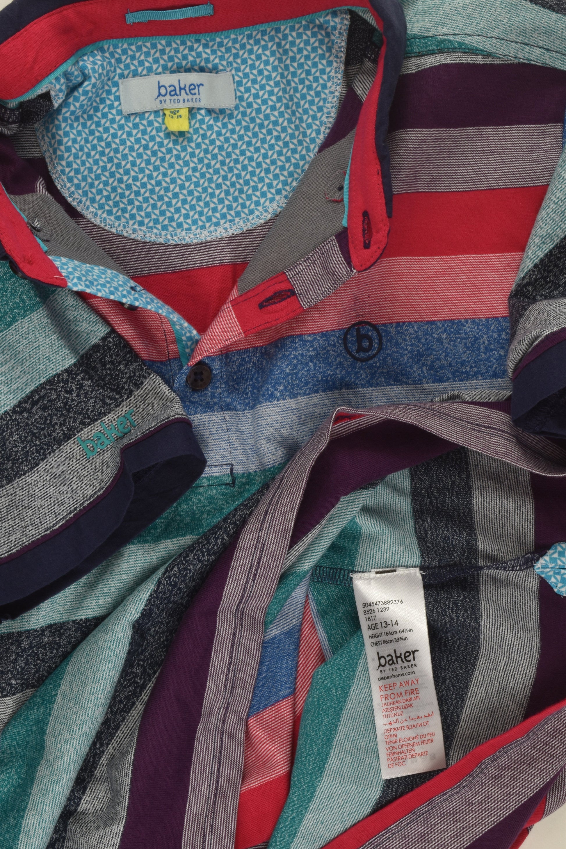 Baker by Ted Baker Size 13-14 T-shirt with Collar