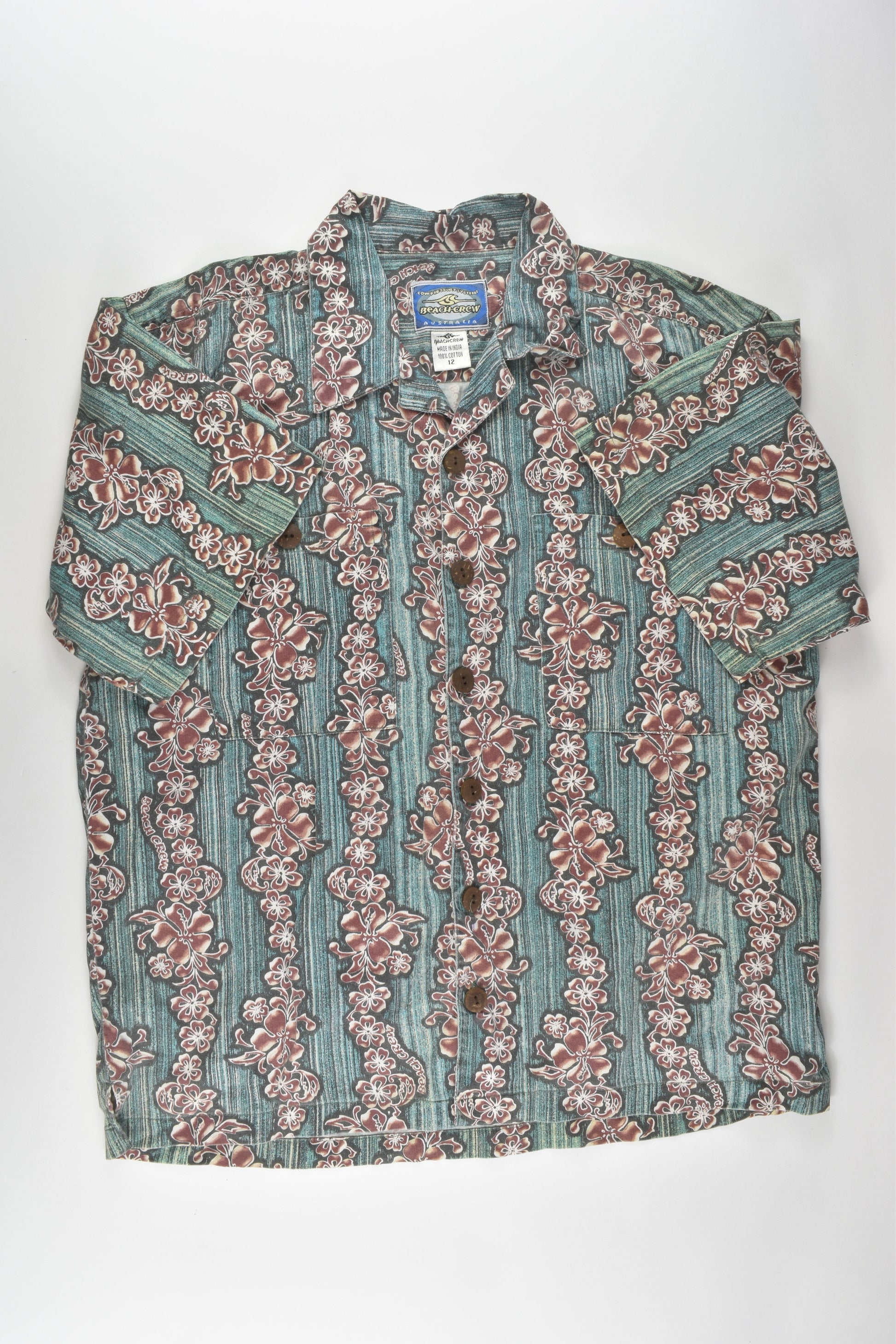 Beach Crew Size 12 Hawaii Style Shirt