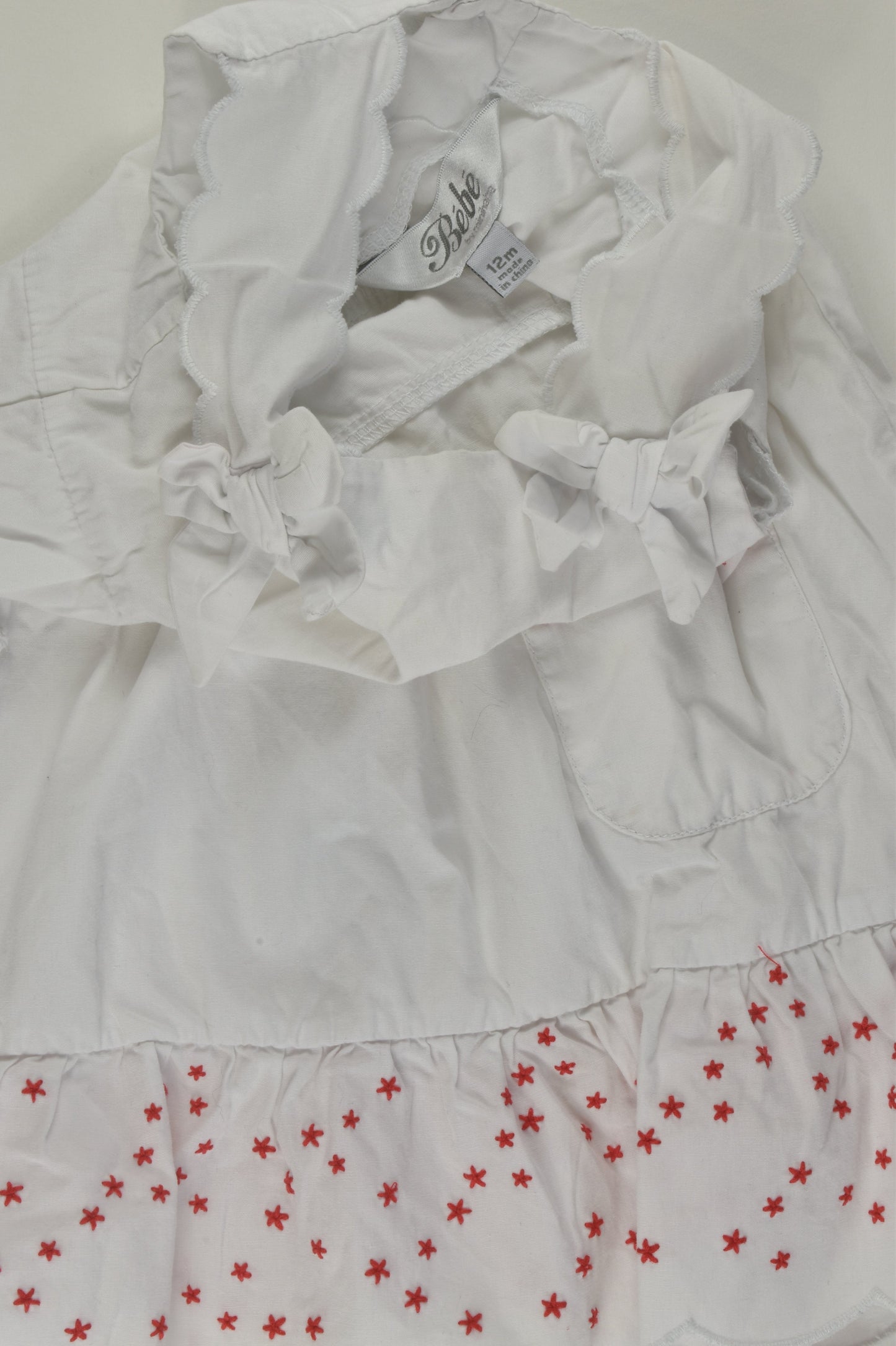 Bébé by Minihaha Size 0 (12m) Red Stars Dress