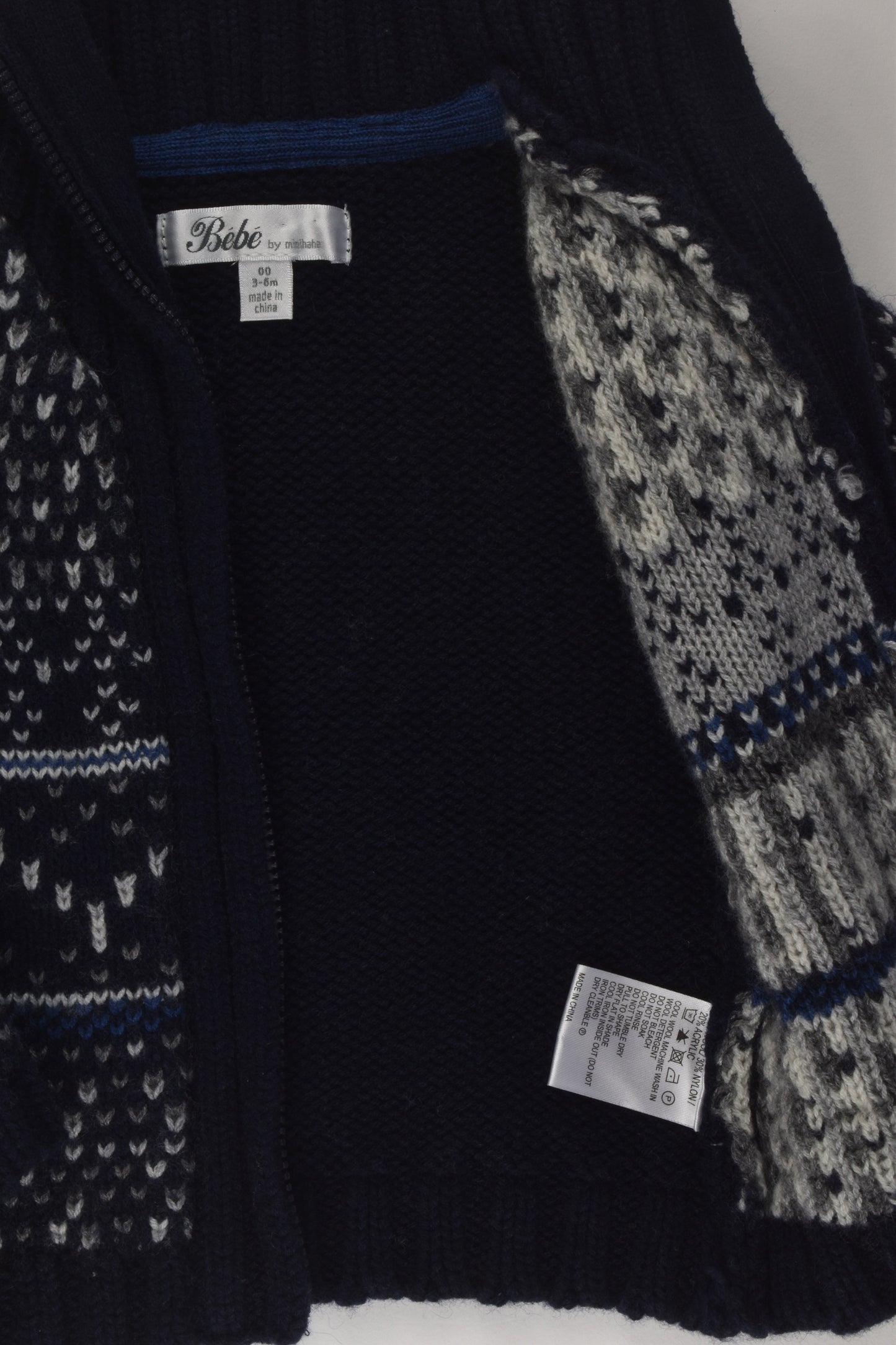 Bébé by Minihaha Size 00 Wool Blend Cardigan