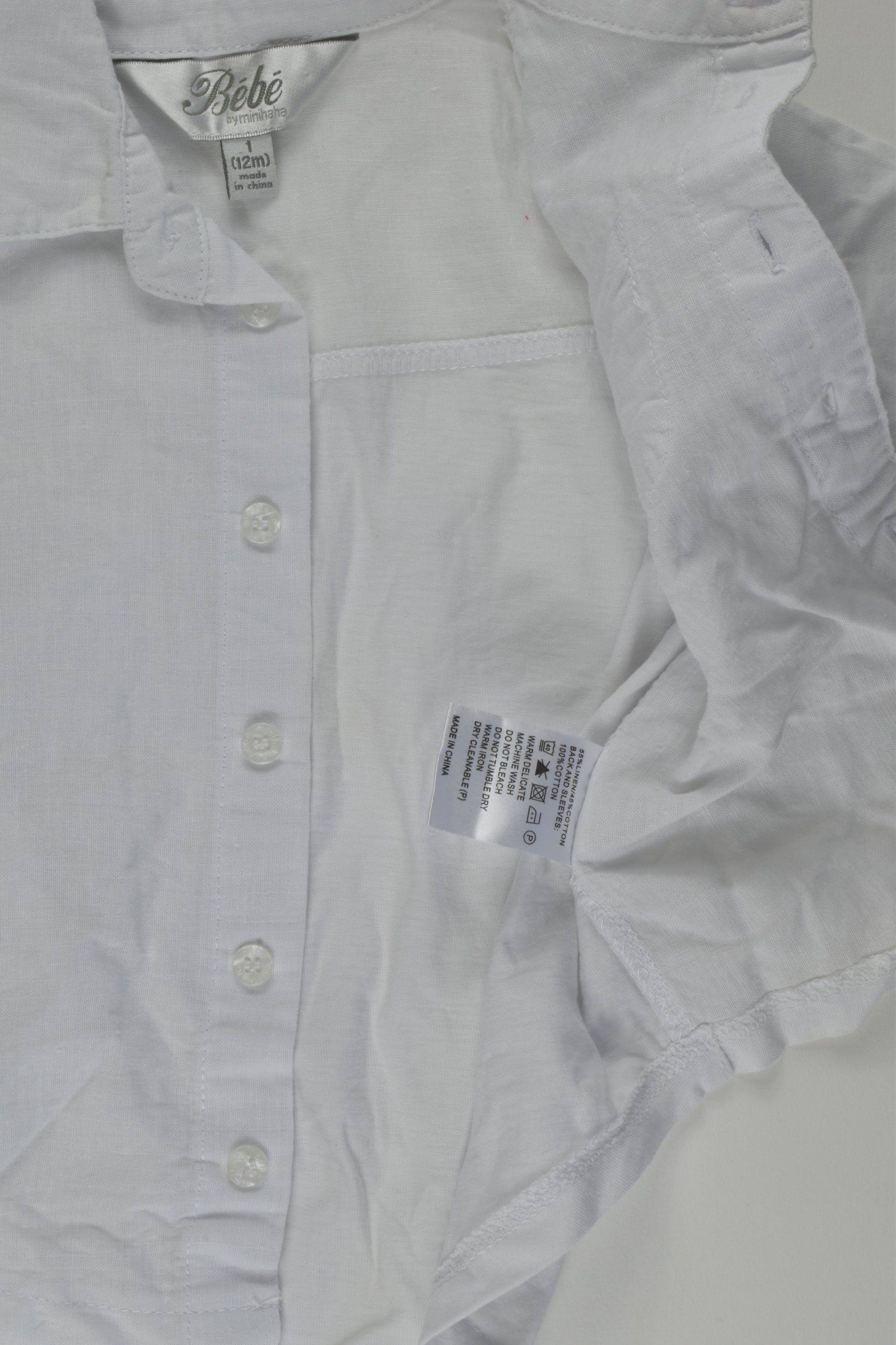 Bébé by Minihaha Size 1 Linen Blend Shirt