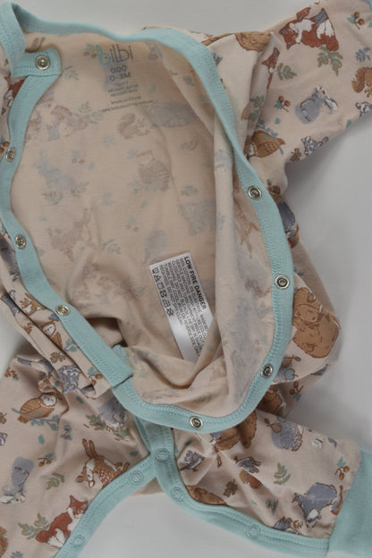 Bilbi Size 000 Forest Animals Romper