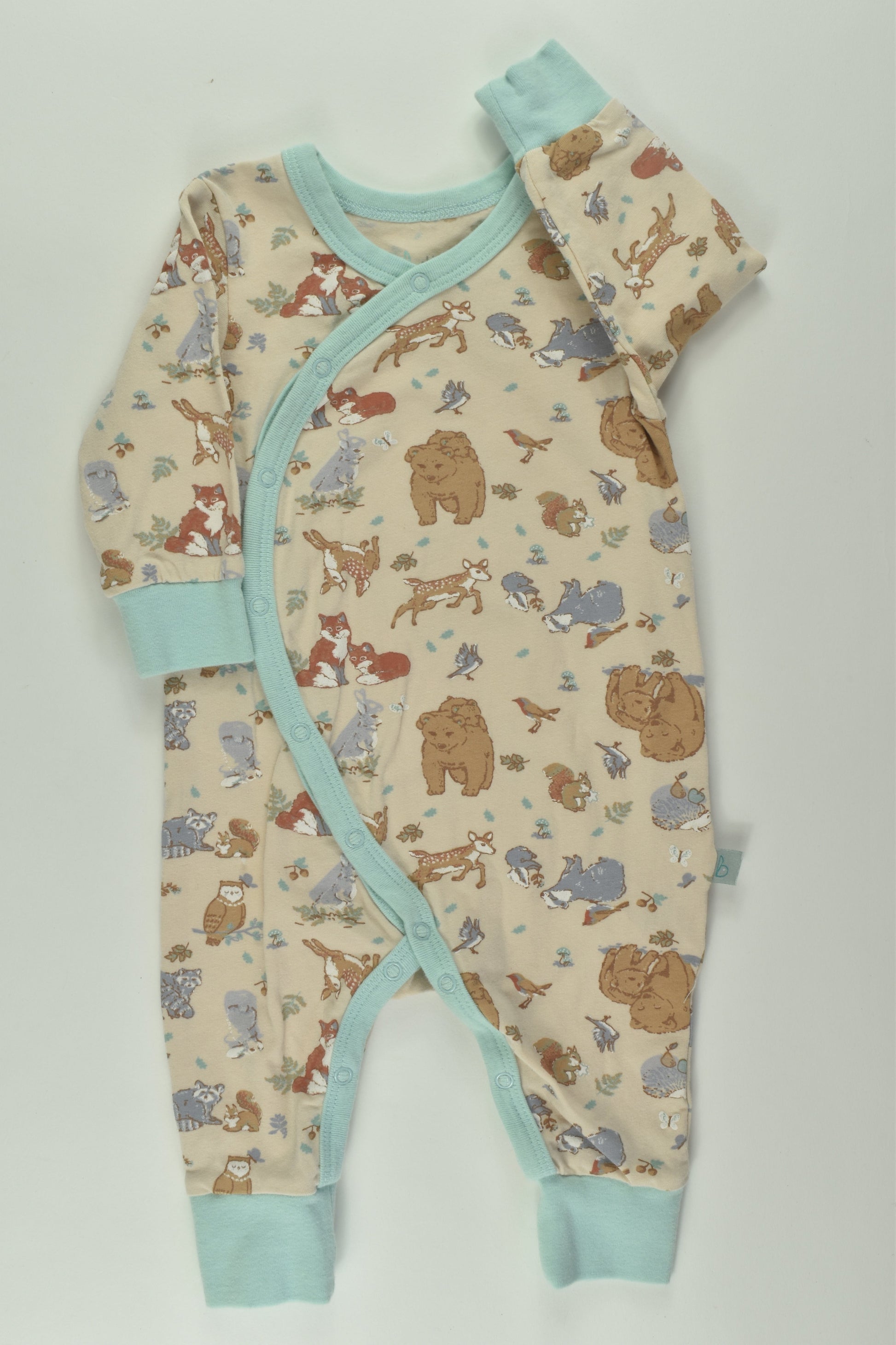 Bilbi Size 000 Forest Animals Romper
