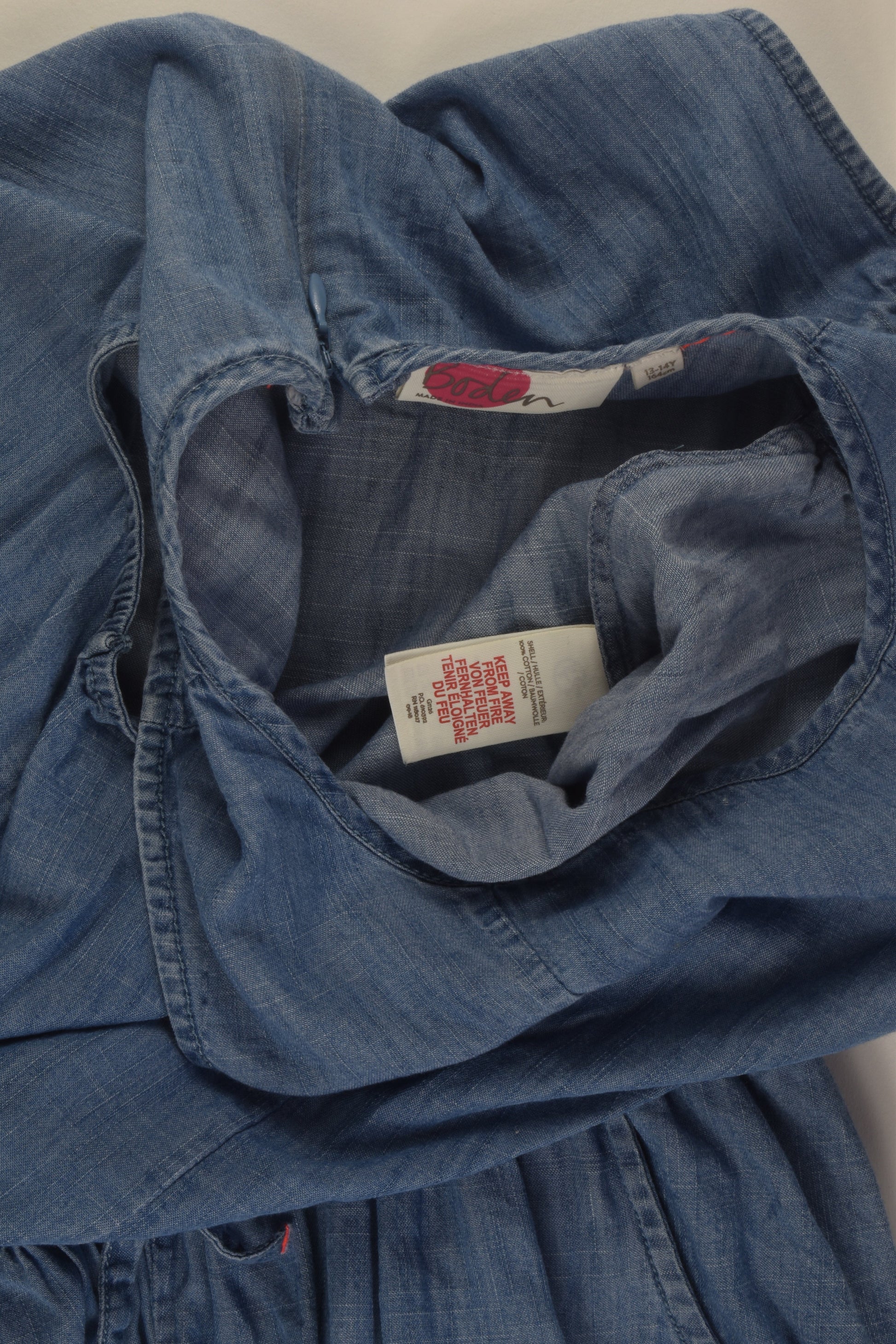 Boden Size 13-14 Lightweight Denim Jumpsuit