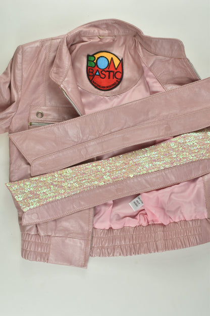 Bombastic Size 4 Leather Jacket with Removable Collar