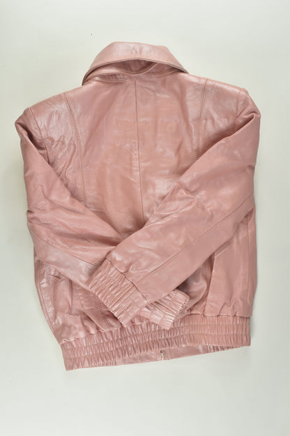 Bombastic Size 8 Leather Jacket with Removable Collar