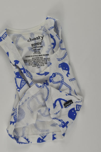 Bonds Size 000 Nautical Chesty Tank Top