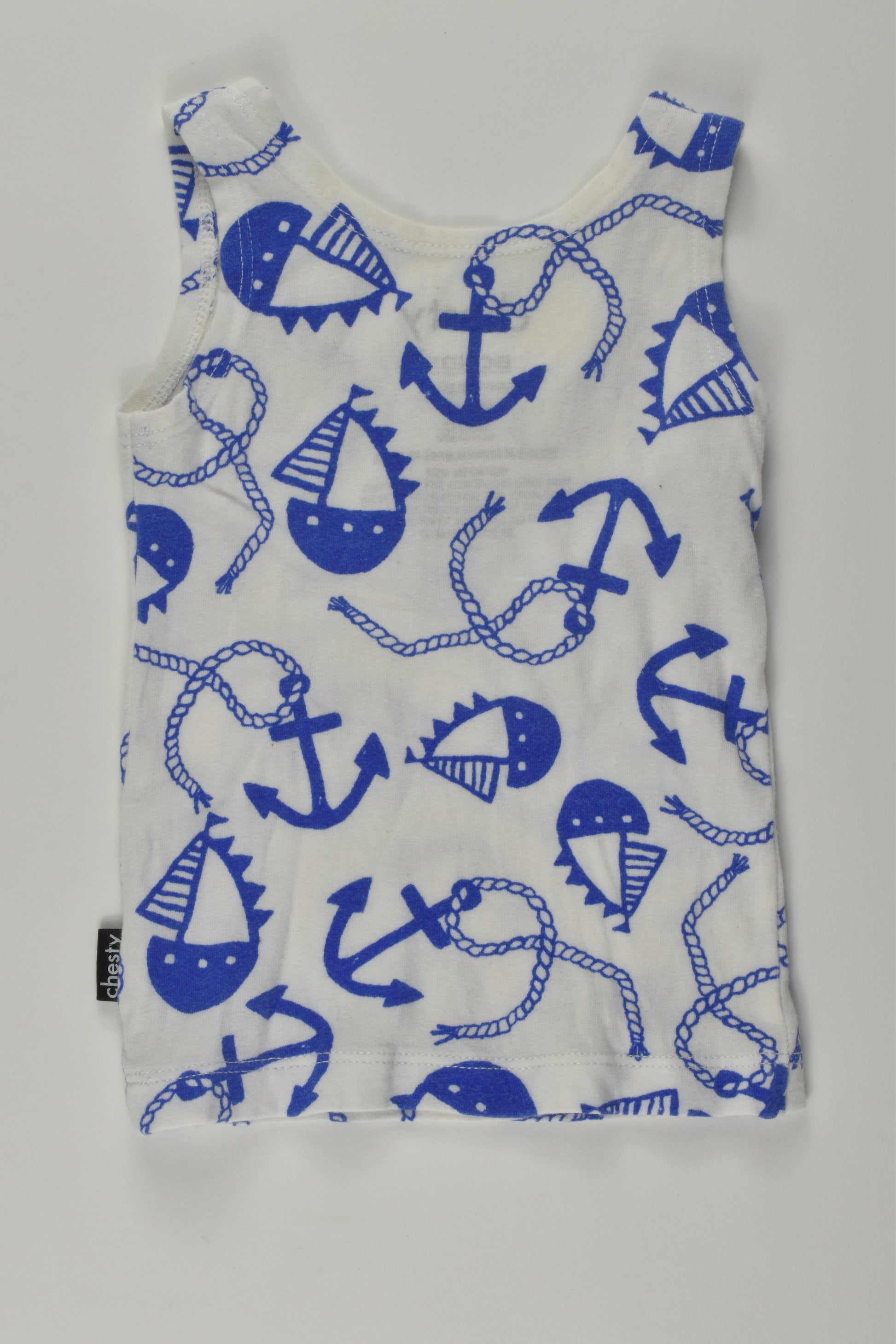 Bonds Size 000 Nautical Chesty Tank Top