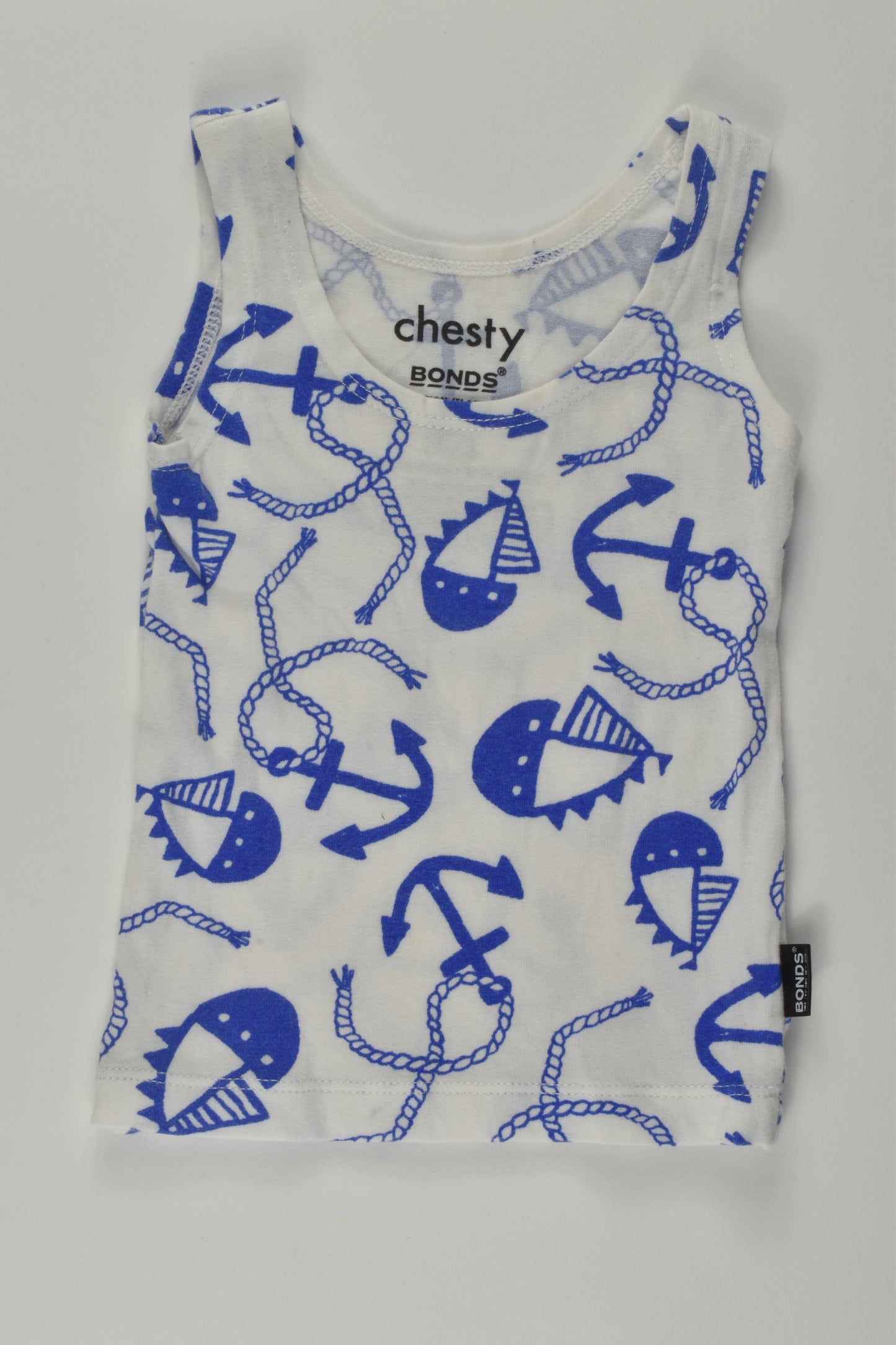 Bonds Size 000 Nautical Chesty Tank Top