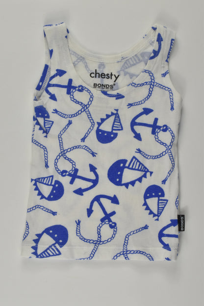 Bonds Size 000 Nautical Chesty Tank Top