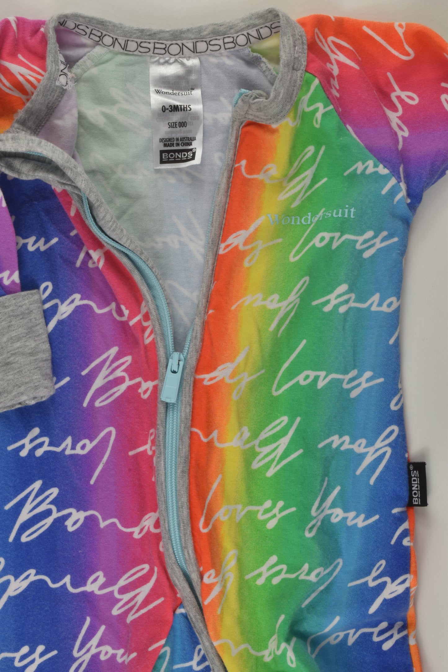 Bonds Size 000 Rainbow Wondersuit