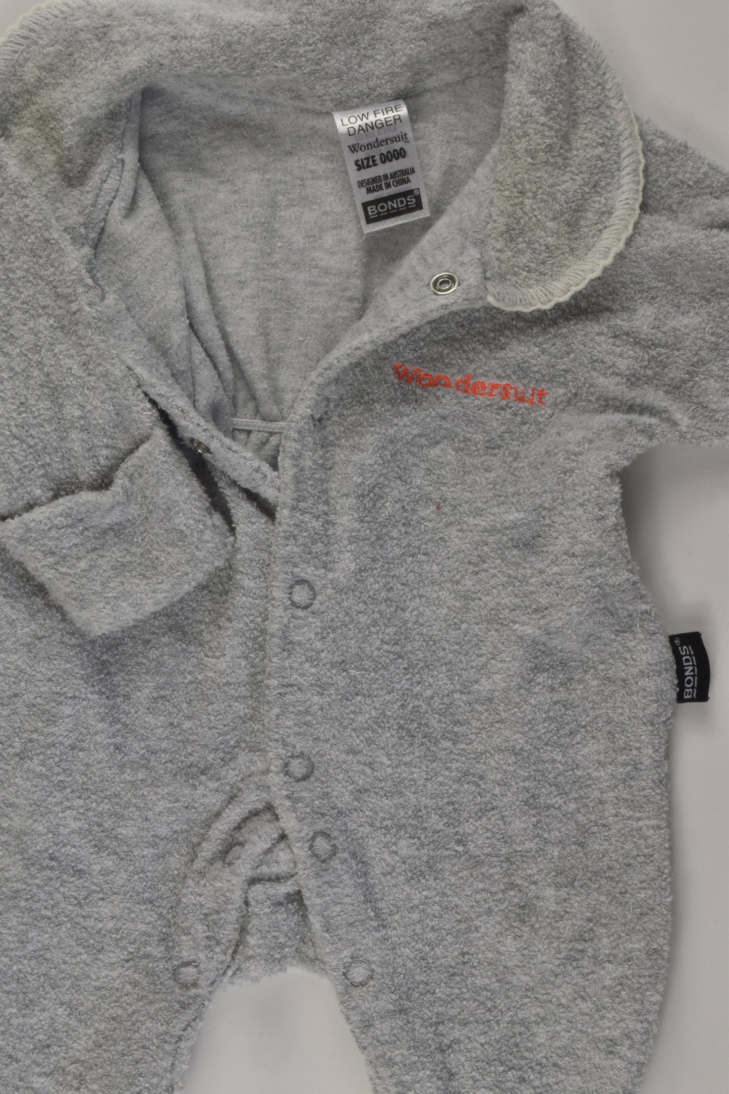 Bonds Size 0000 Terry Wondersuit