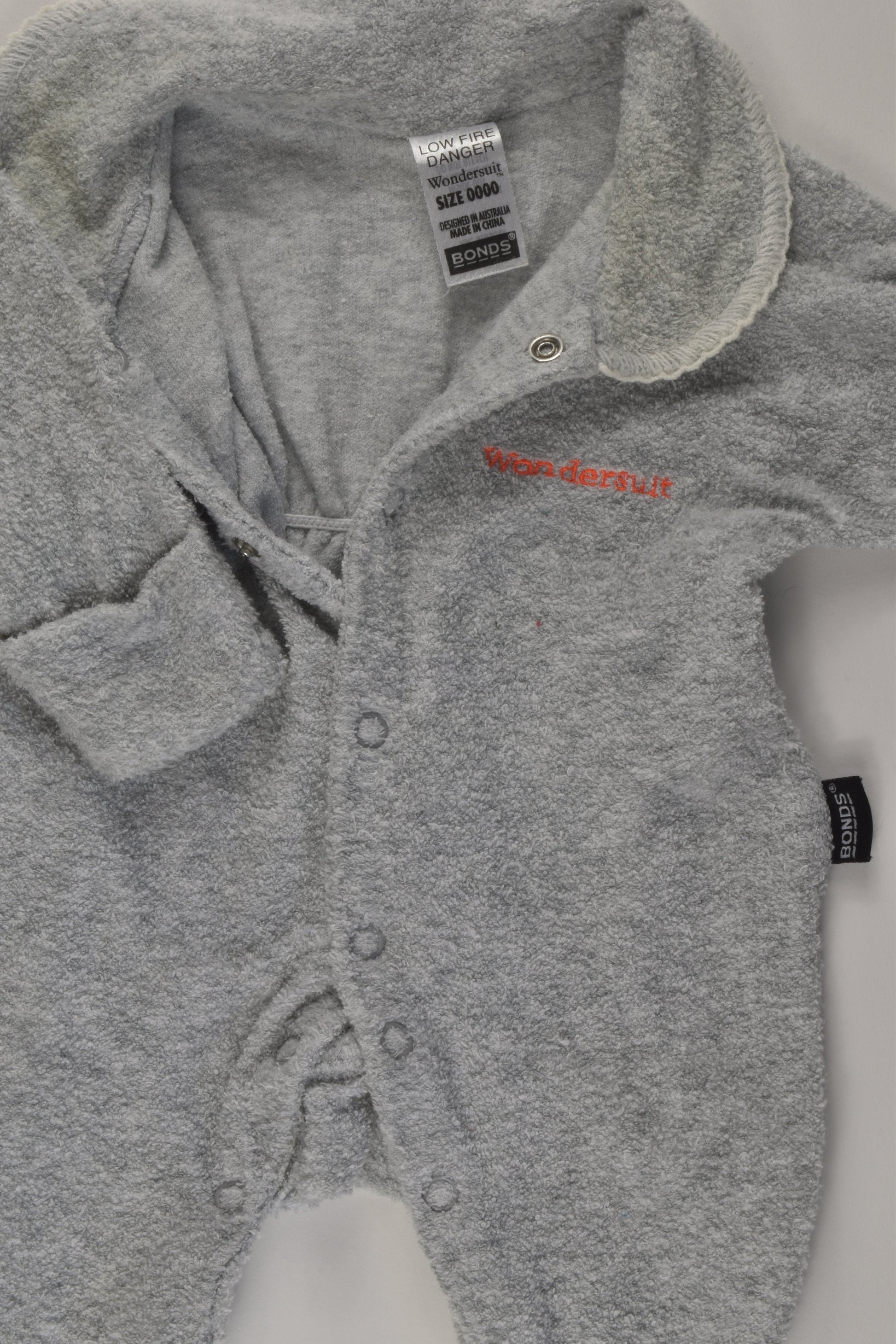 Bonds Size 0000 Terry Wondersuit