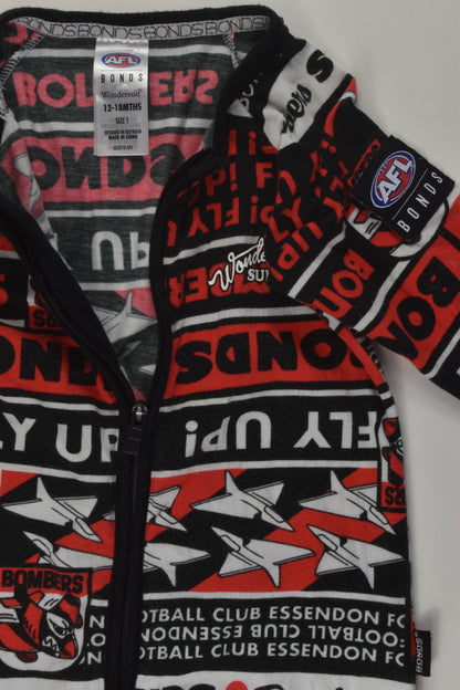 Bonds Size 1 AFL Essendon Bombers Wondersuit