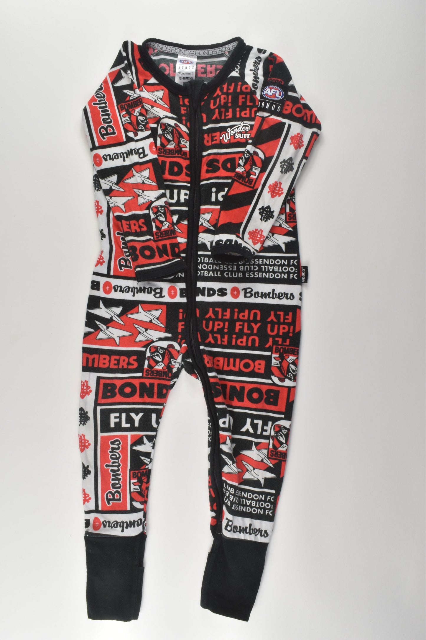 Bonds Size 1 AFL Essendon Bombers Wondersuit