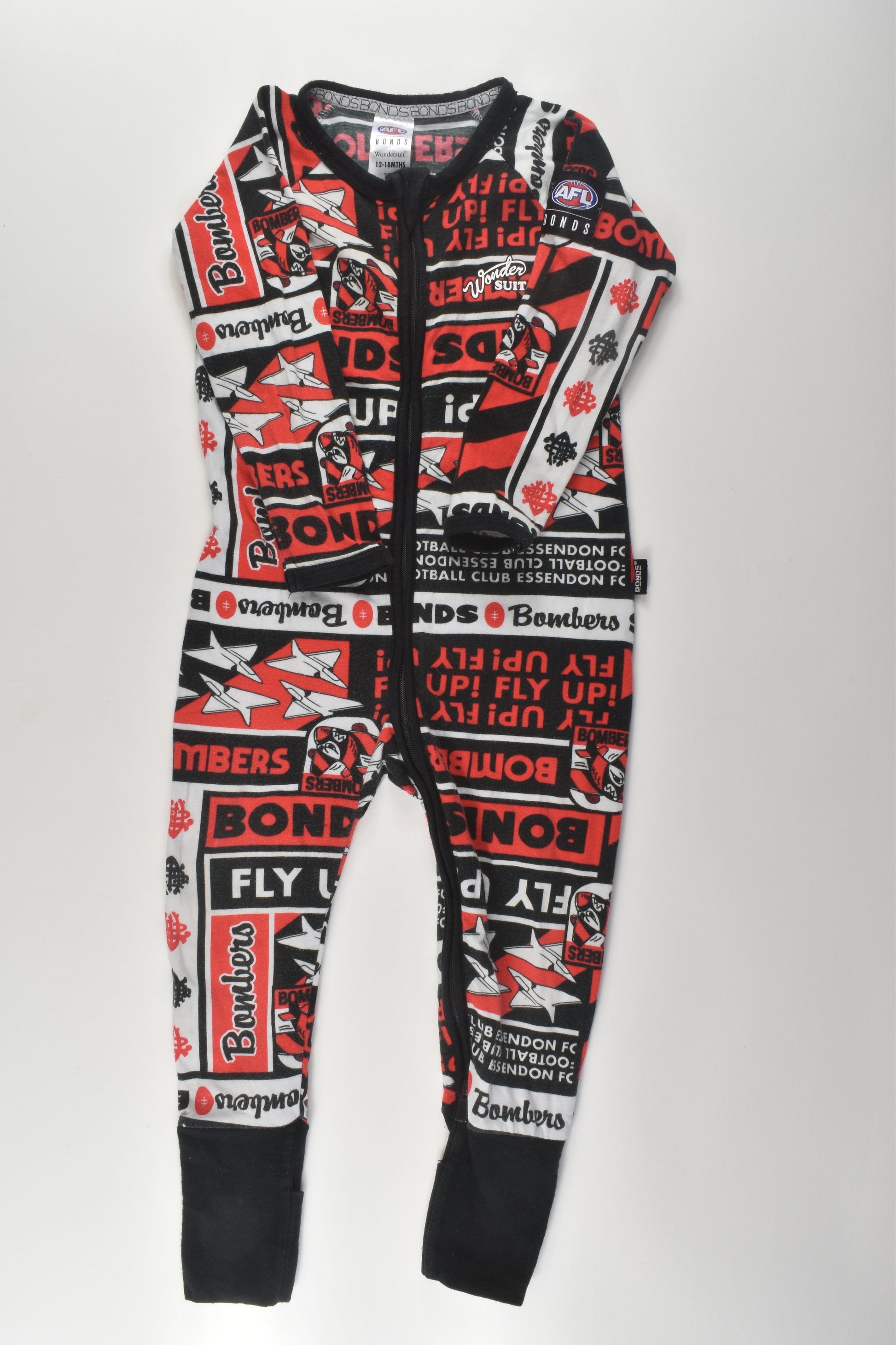 Bonds Size 1 AFL Essendon Bombers Wondersuit