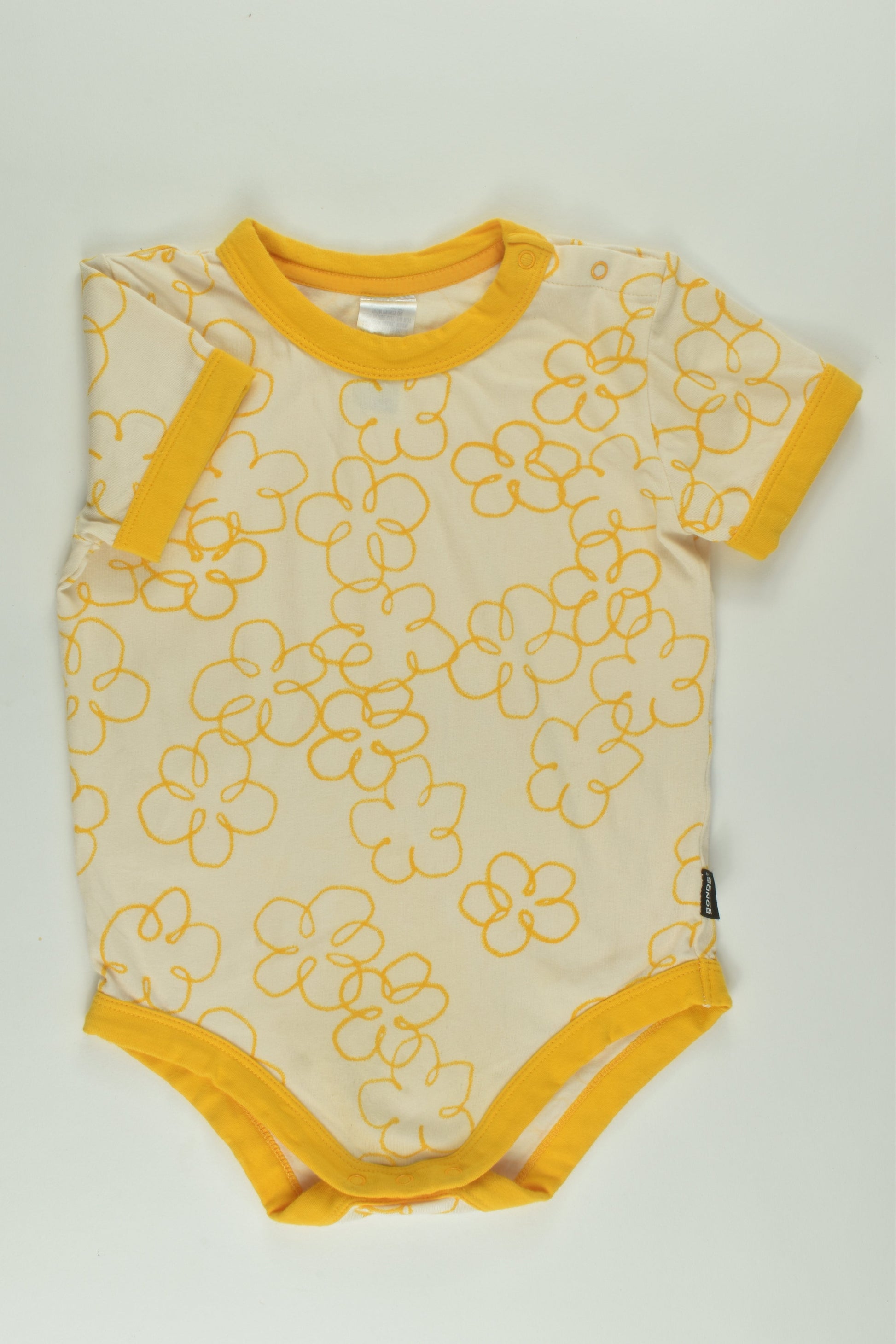 Bonds Size 1 Rtro Print Lightweight Bodysuit