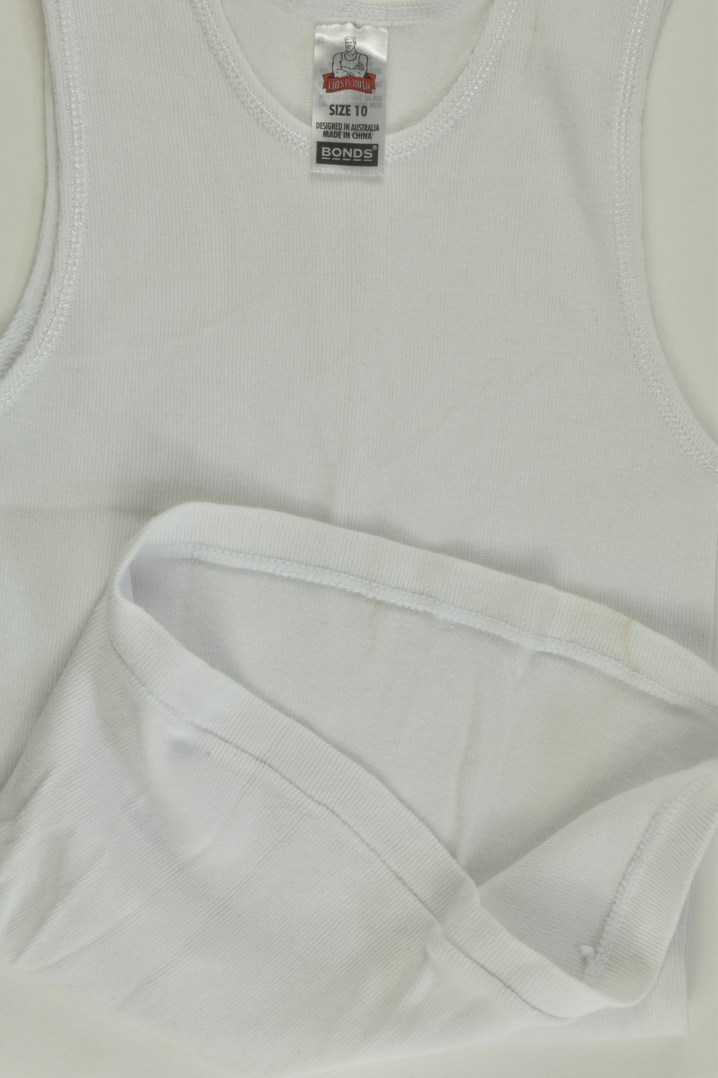 Bonds Size 10 White Singlet