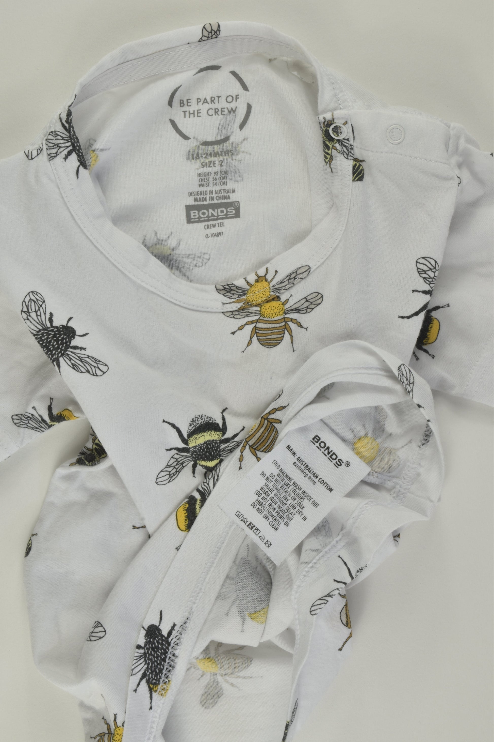 Bonds Size 2 Bees T-shirt