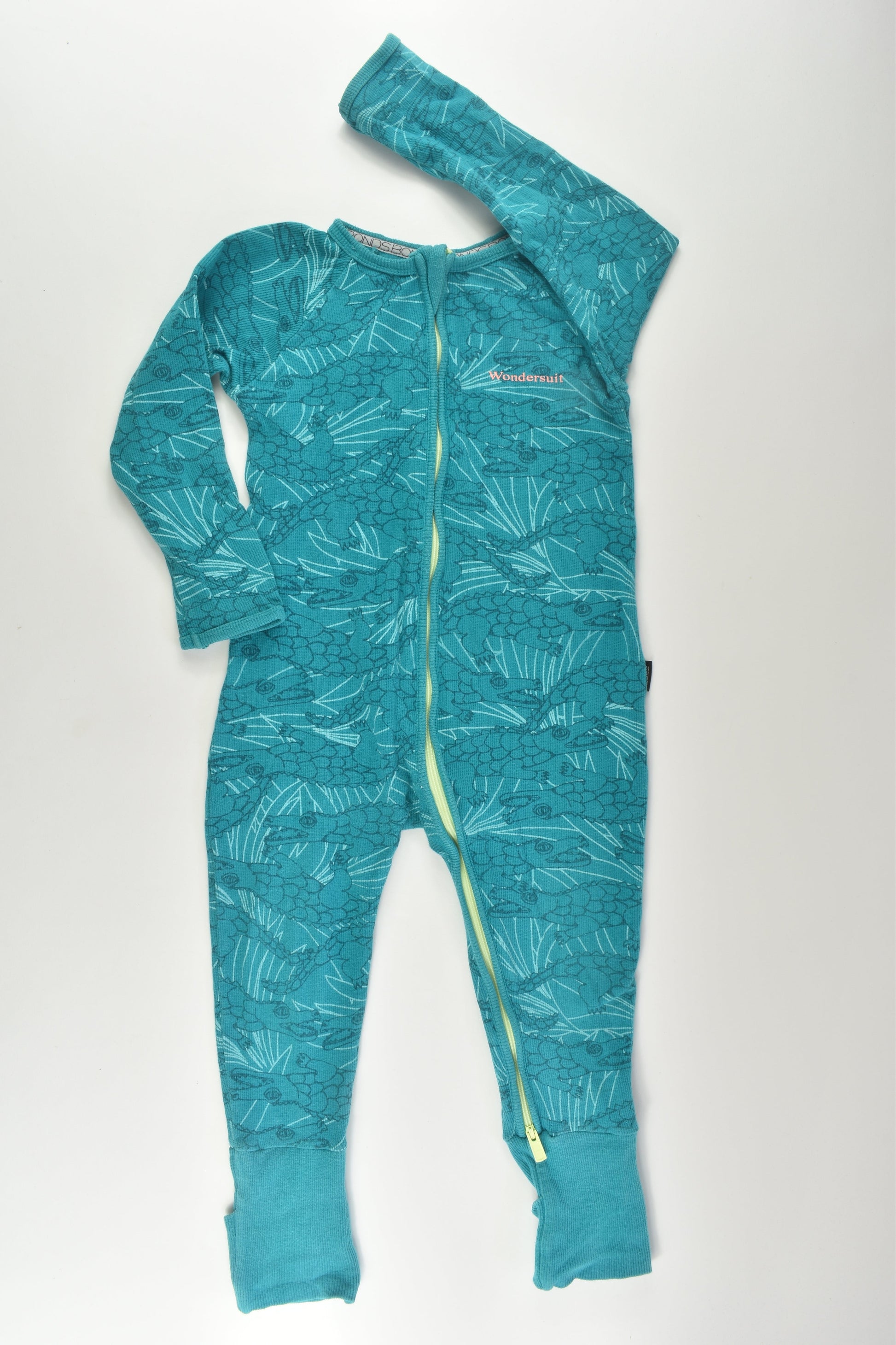 Bonds Size 2 Crocodile Ribbed Wondersuit