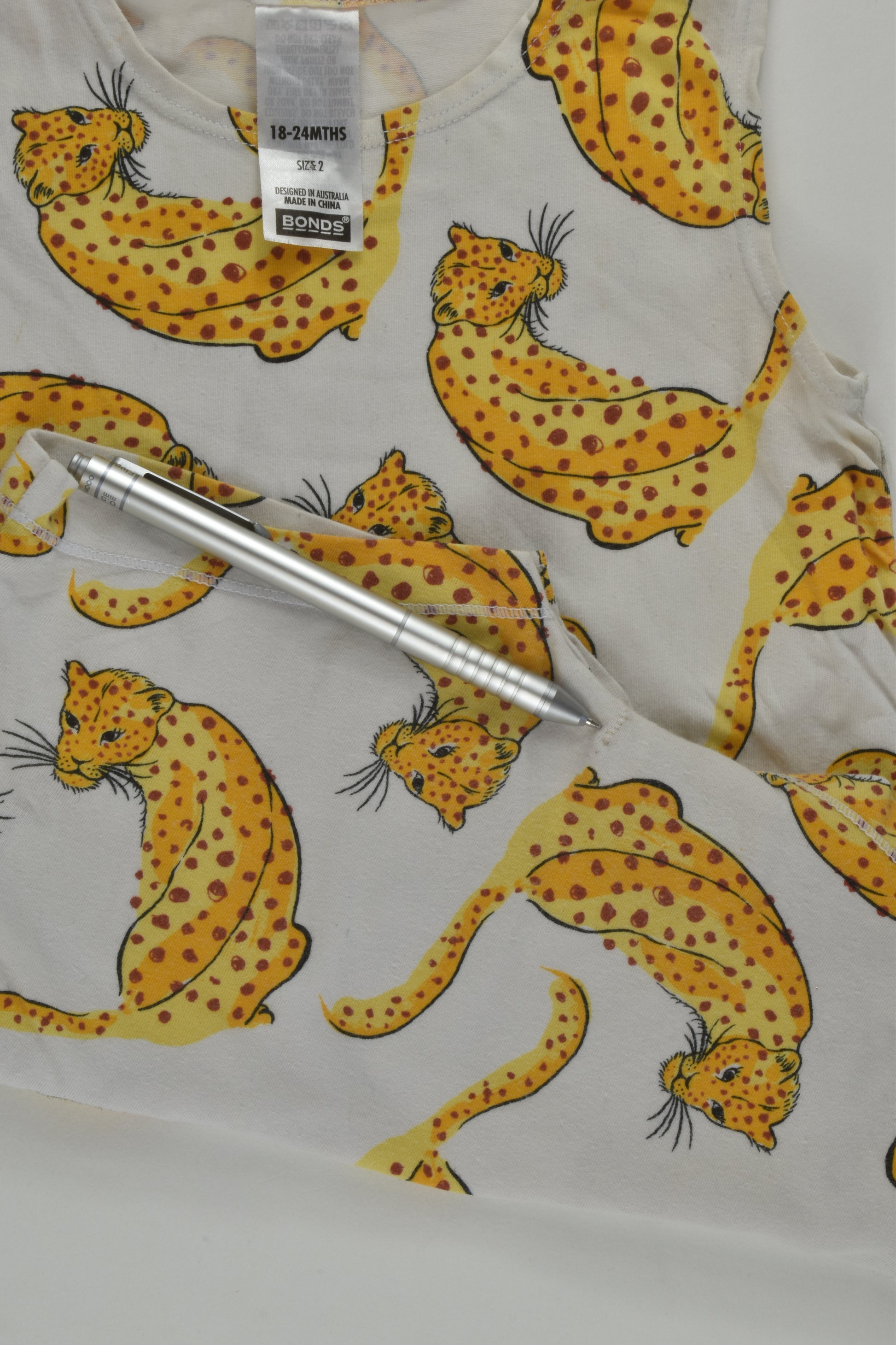 Bonds Size 2 Leopard Short Romper