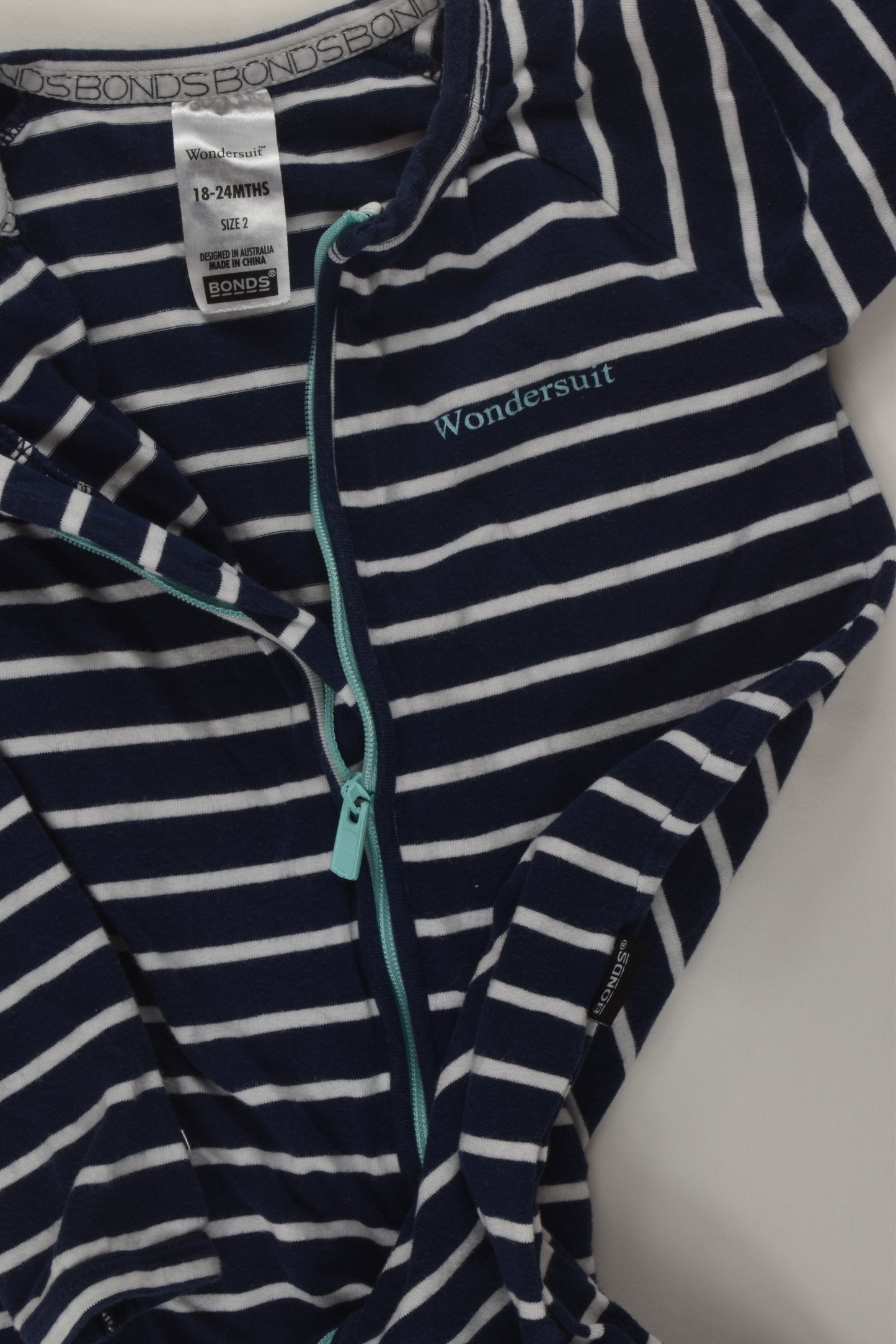 Bonds Size 2 Striped Wondersuit
