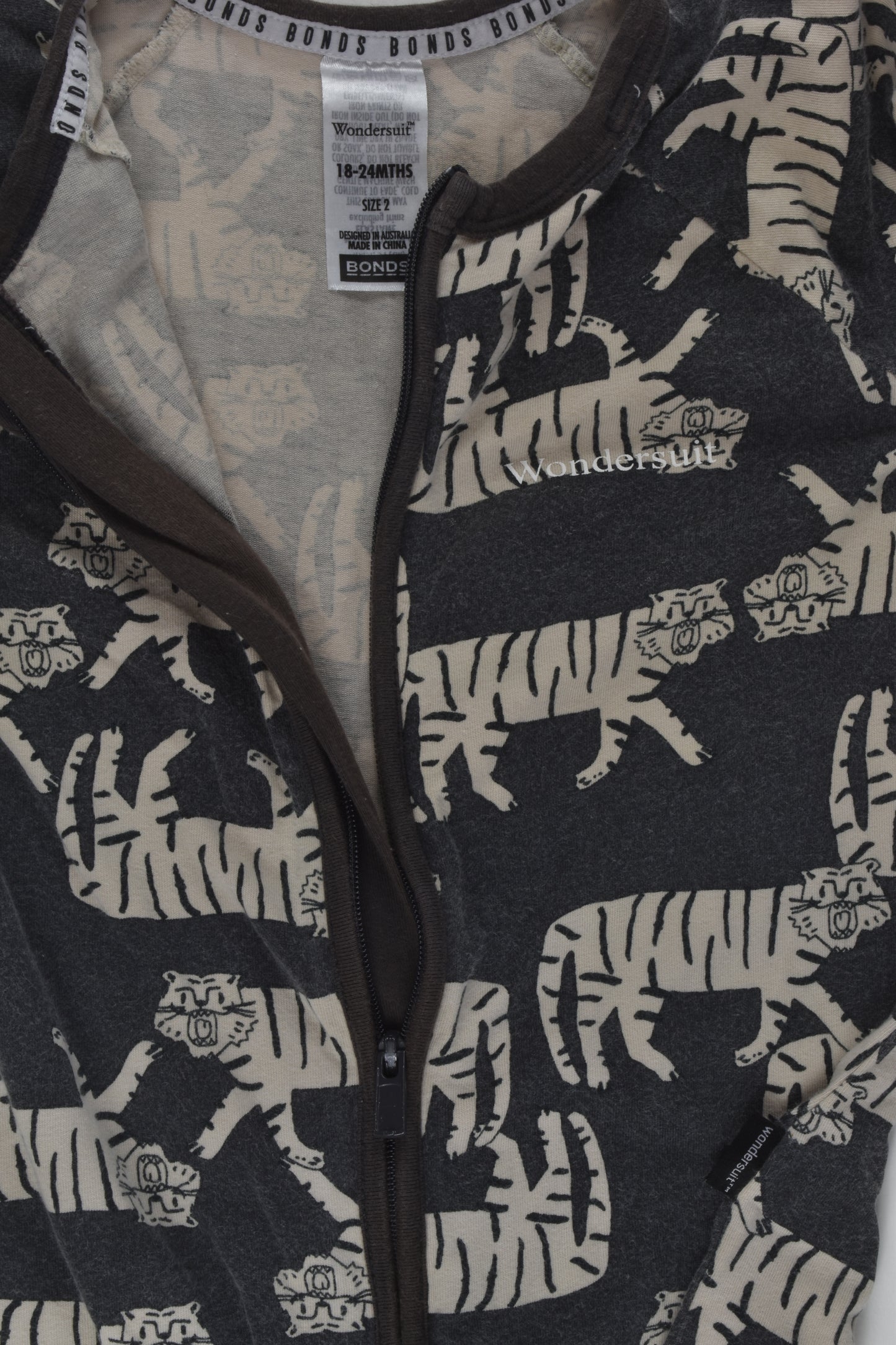 Bonds Size 2 Tiger Wondersuit