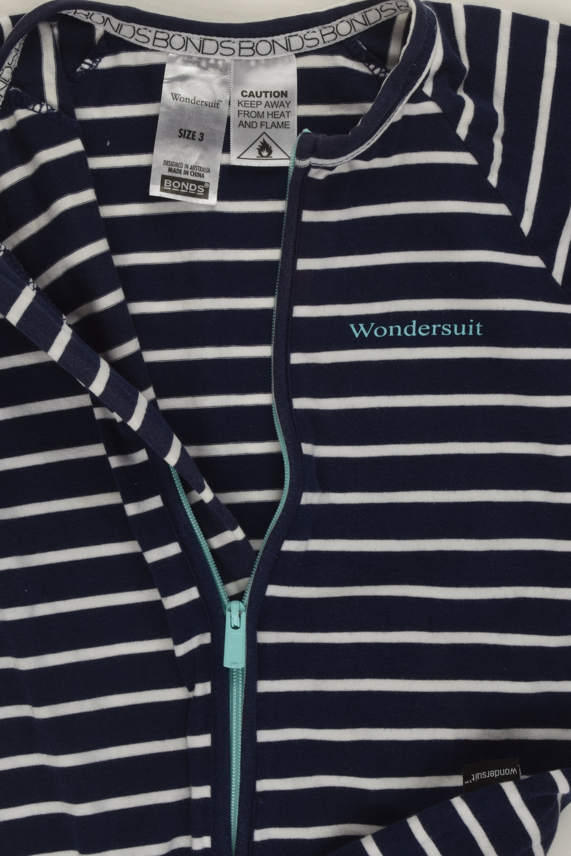 Bonds Size 3 Striped Wondersuit