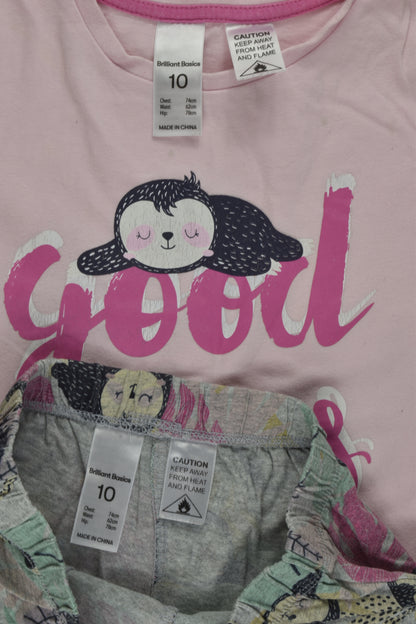 Brilliant Basics Size 10 Sloth Short Pyjamas