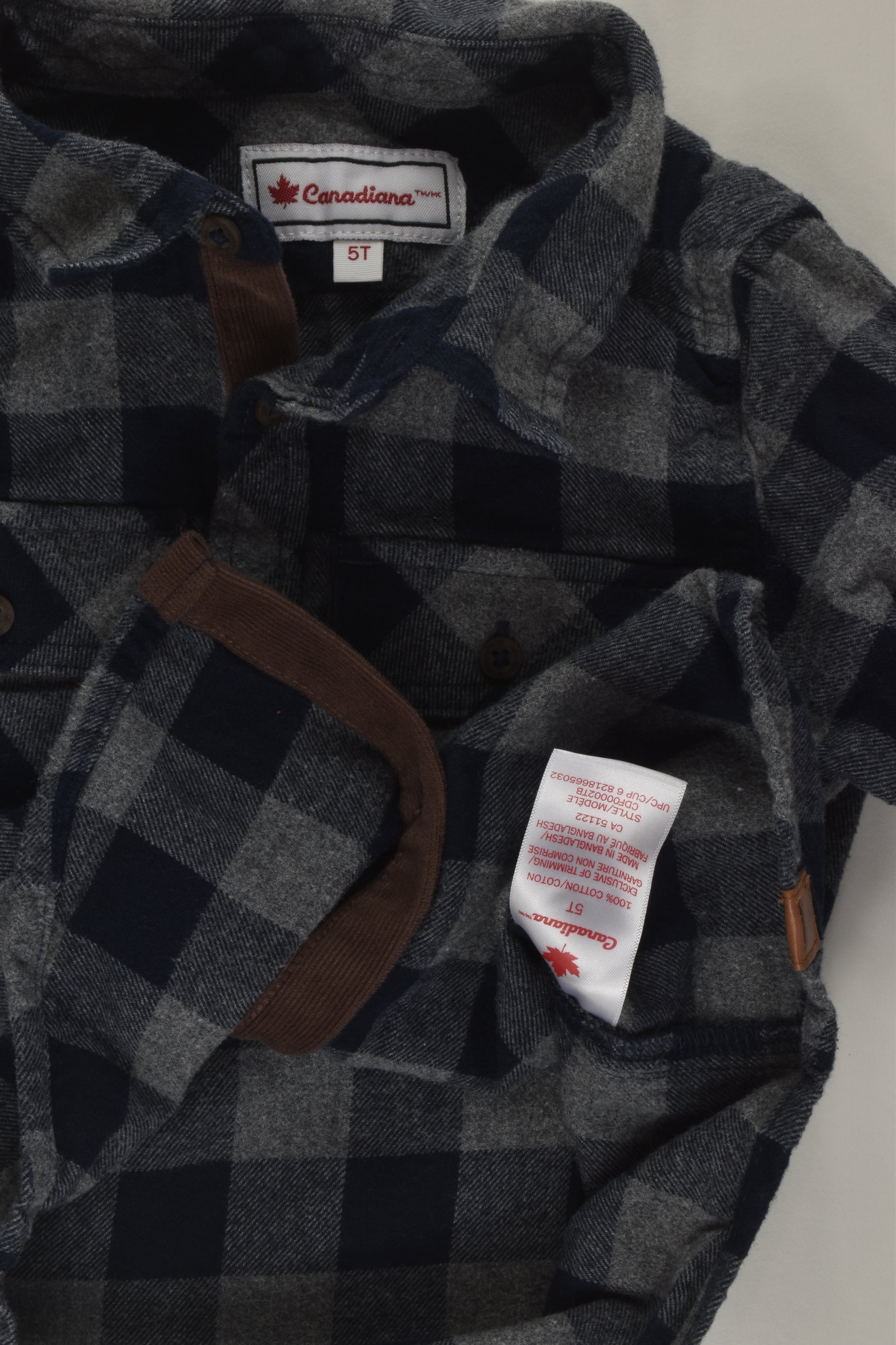 Canadiana Size 5 Winter Shirt
